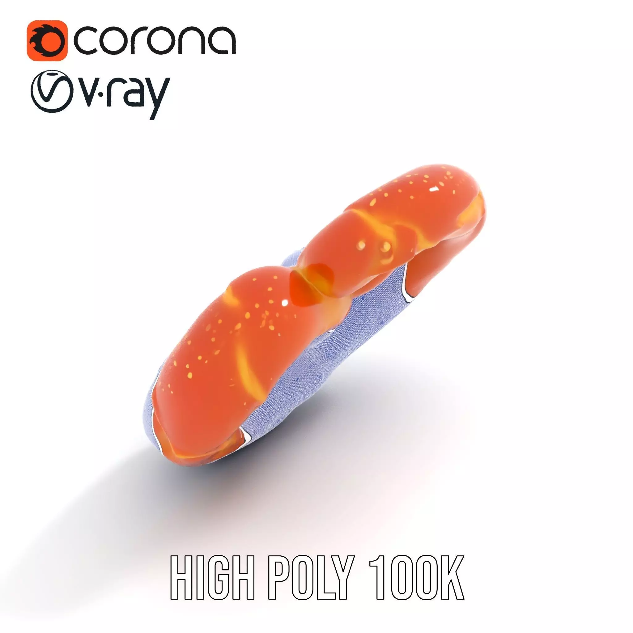 Realistic Pretzel Model Pack with PBR Textures Low-poly 3D model_26