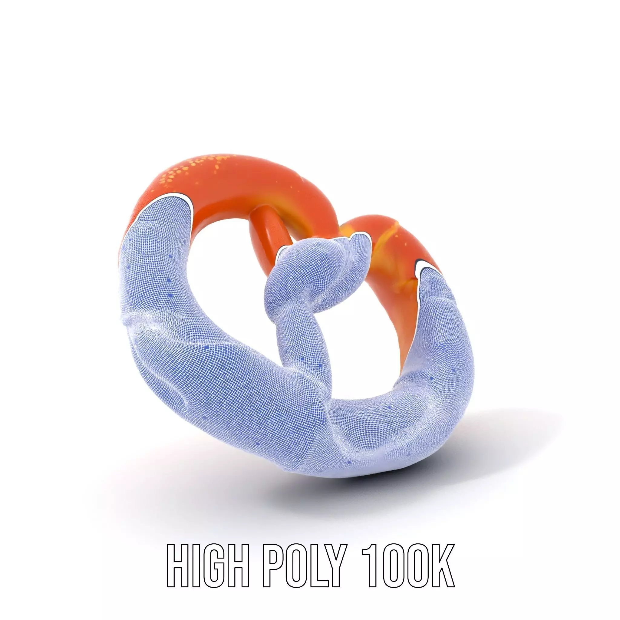 Realistic Pretzel Model Pack with PBR Textures Low-poly 3D model_4