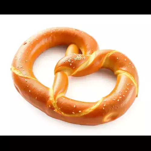 Realistic Pretzel Model Pack with PBR Textures Low-poly 3D model 2