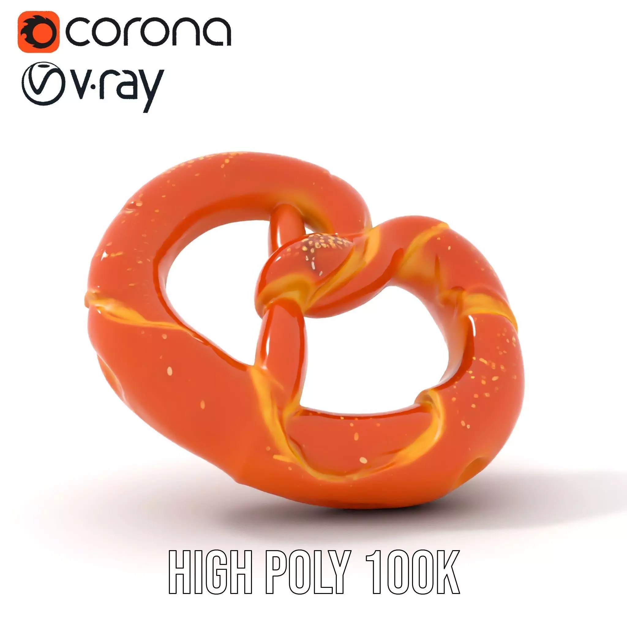 Realistic Pretzel Model Pack with PBR Textures Low-poly 3D model_15