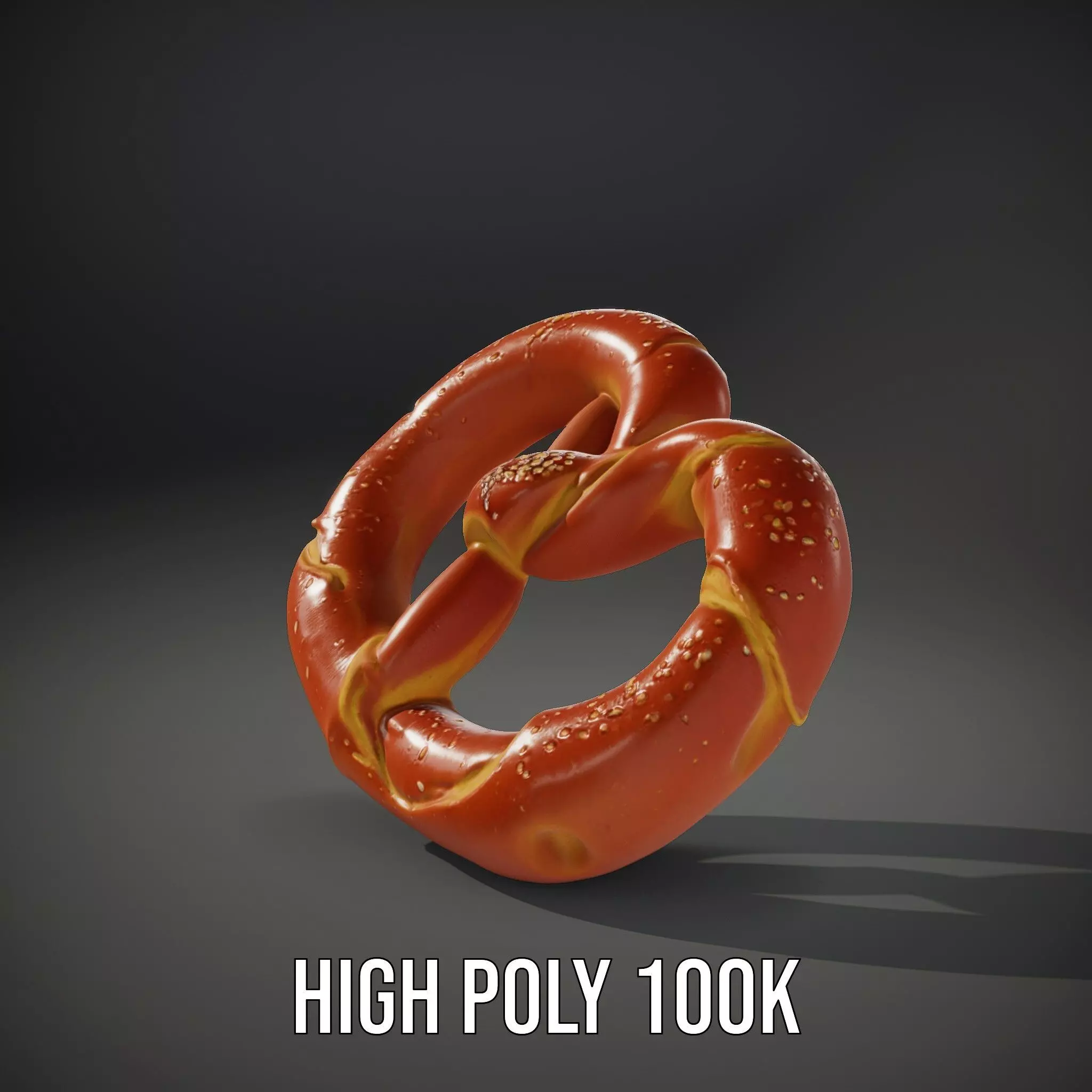 Realistic Pretzel Model Pack with PBR Textures Low-poly 3D model_29