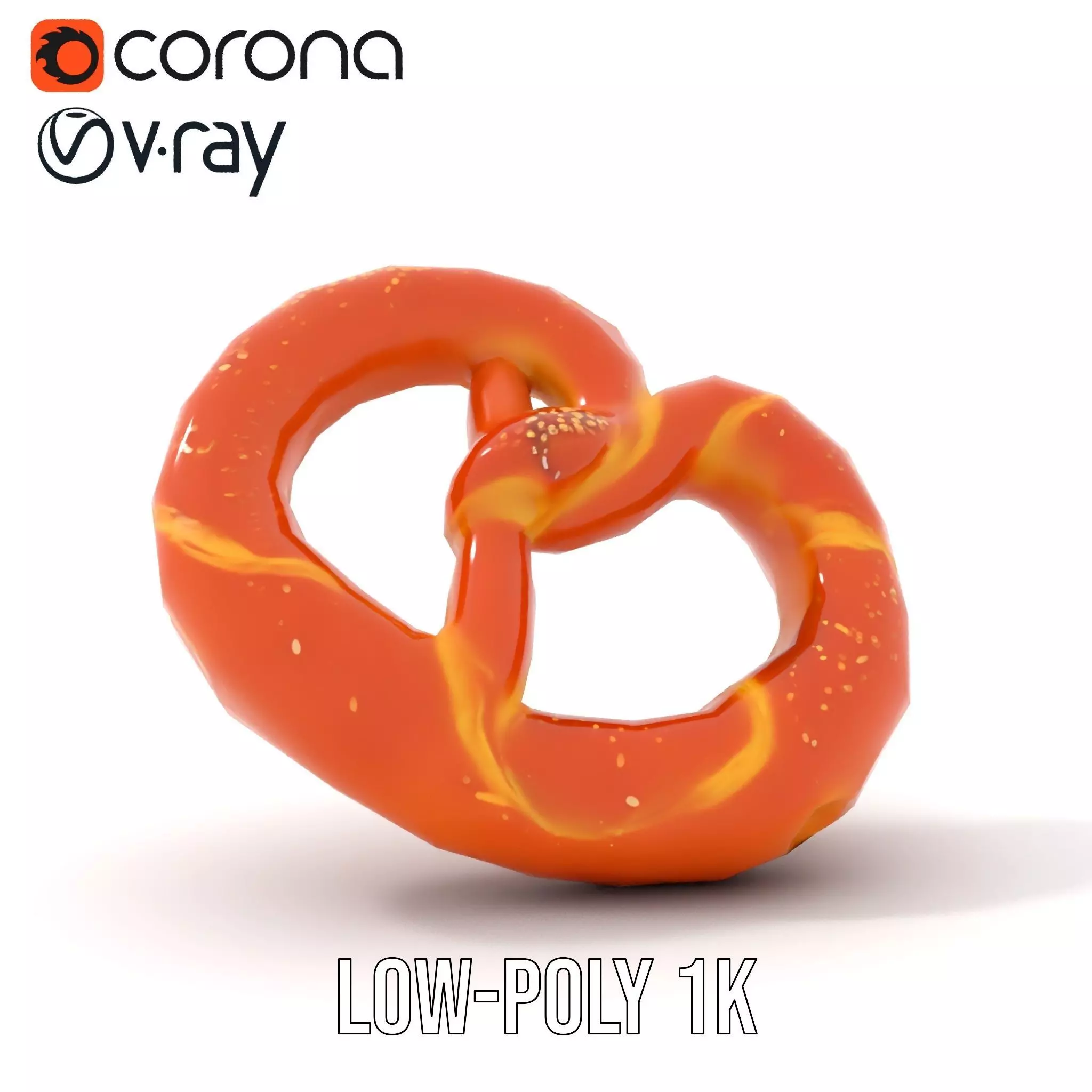 Realistic Pretzel Model Pack with PBR Textures Low-poly 3D model_8