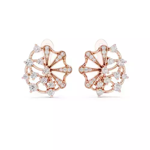 Round Cut Diamond Earring 3DM STL Video