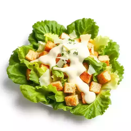 Caesar Salad Model Pack with Lettuce and Croutons Low-poly 3D model 2