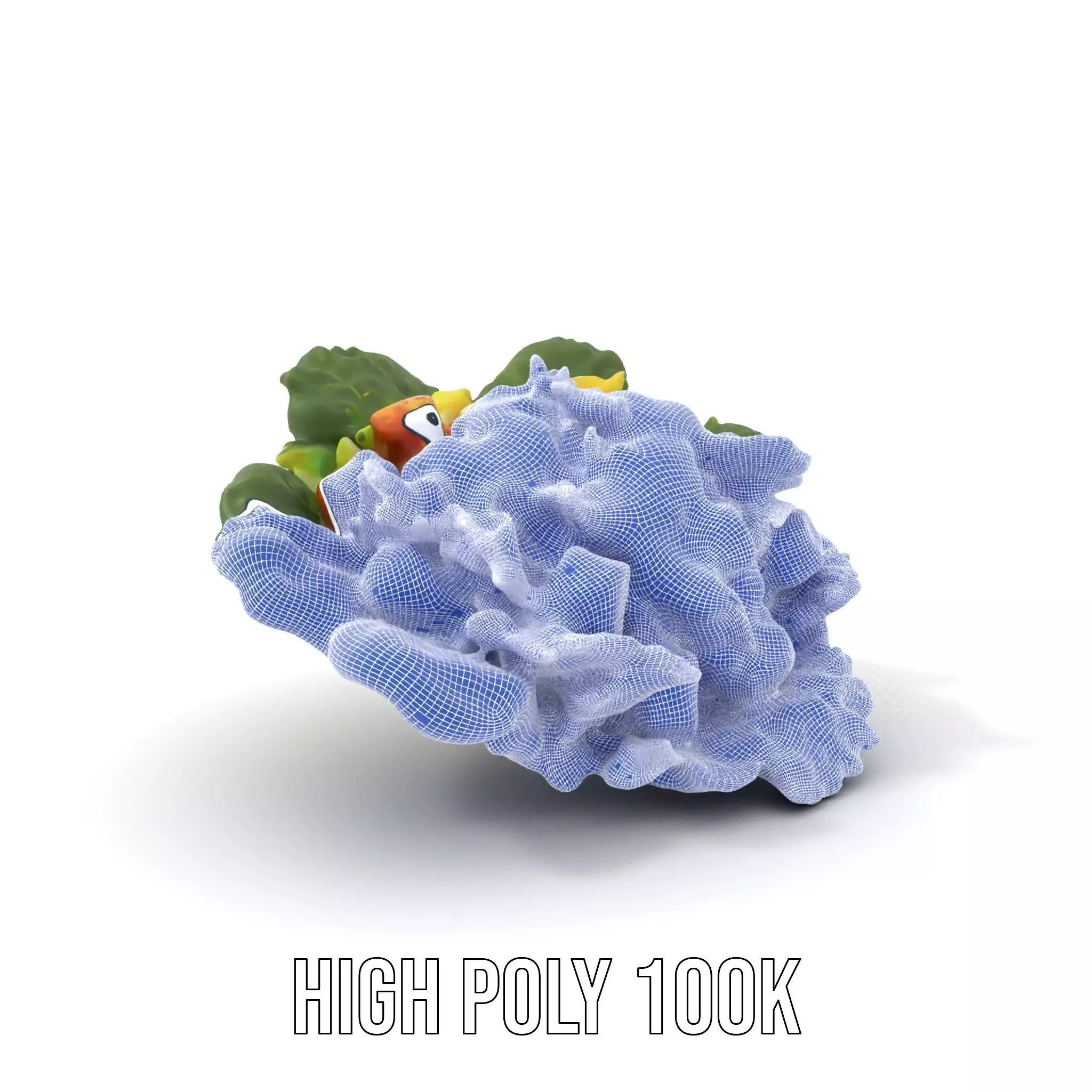 Caesar Salad Model Pack with Lettuce and Croutons Low-poly 3D model_4