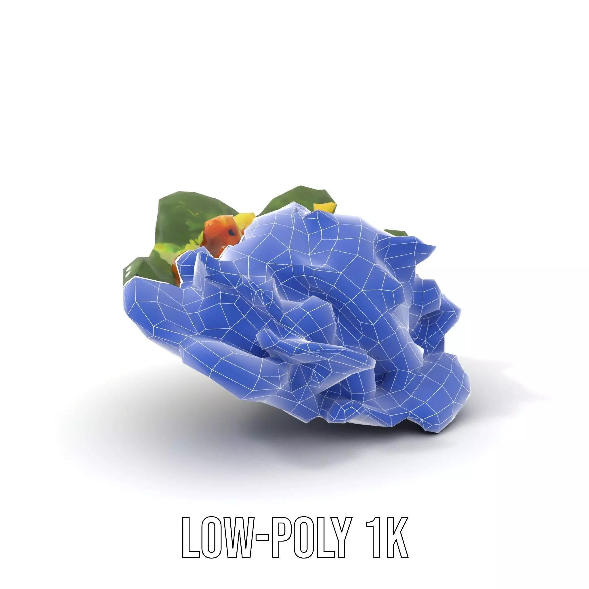 Caesar Salad Model Pack with Lettuce and Croutons Low-poly 3D model_28