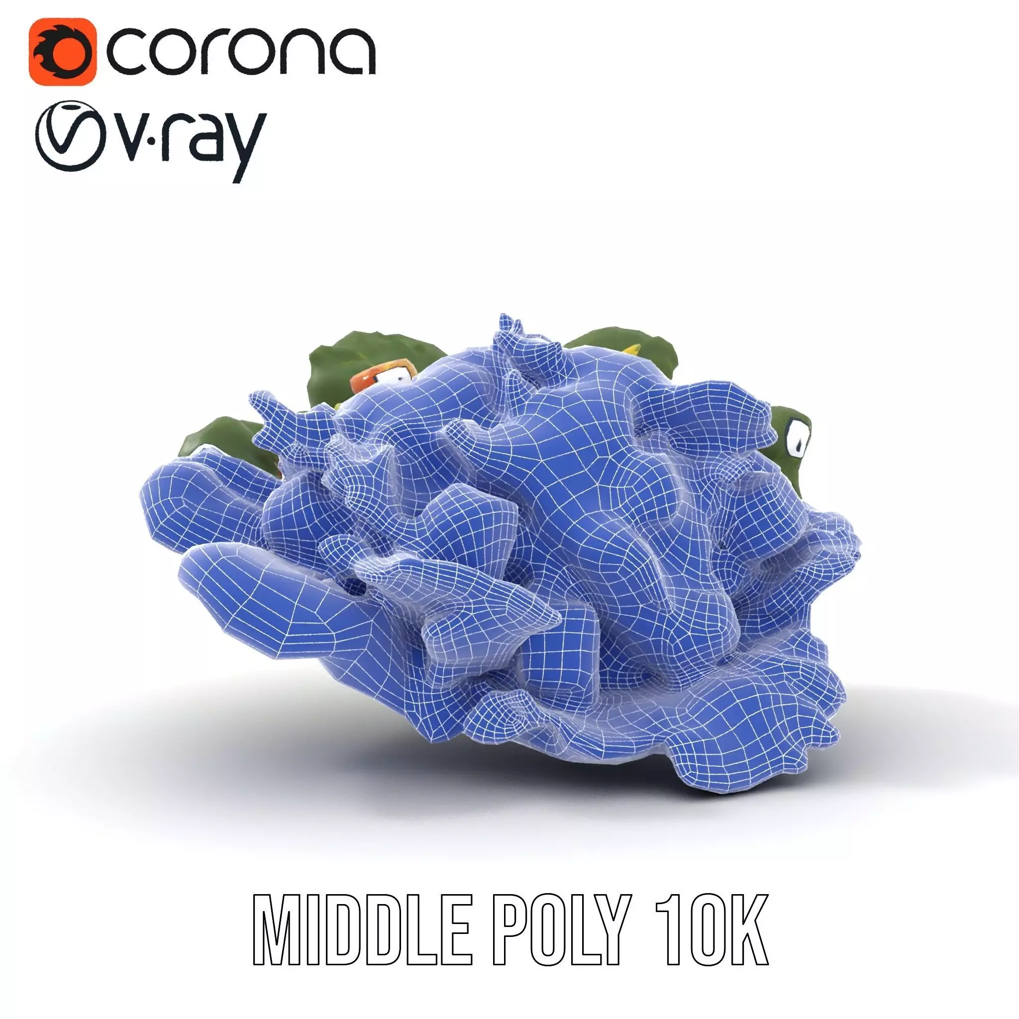 Caesar Salad Model Pack with Lettuce and Croutons Low-poly 3D model_24