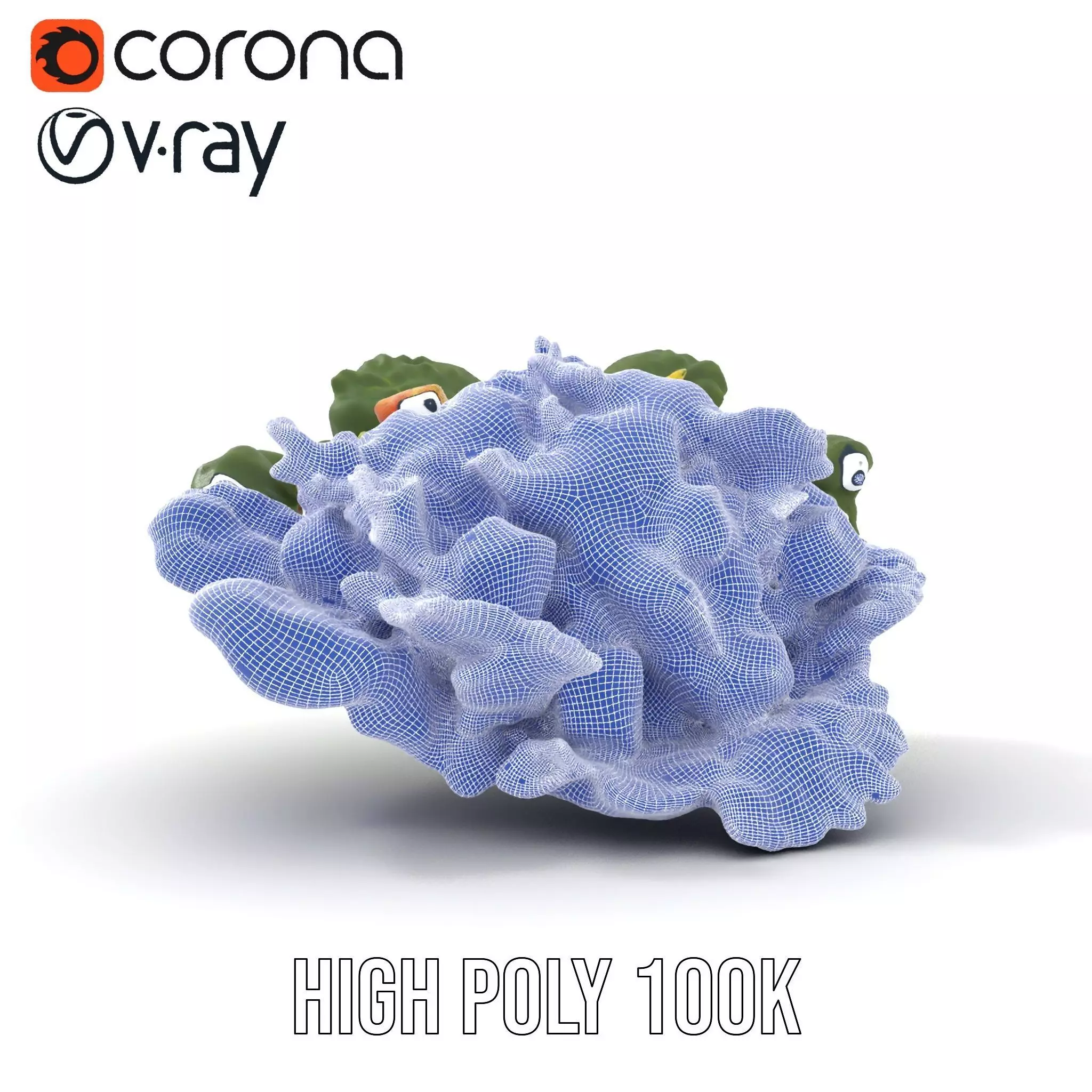 Caesar Salad Model Pack with Lettuce and Croutons Low-poly 3D model_33