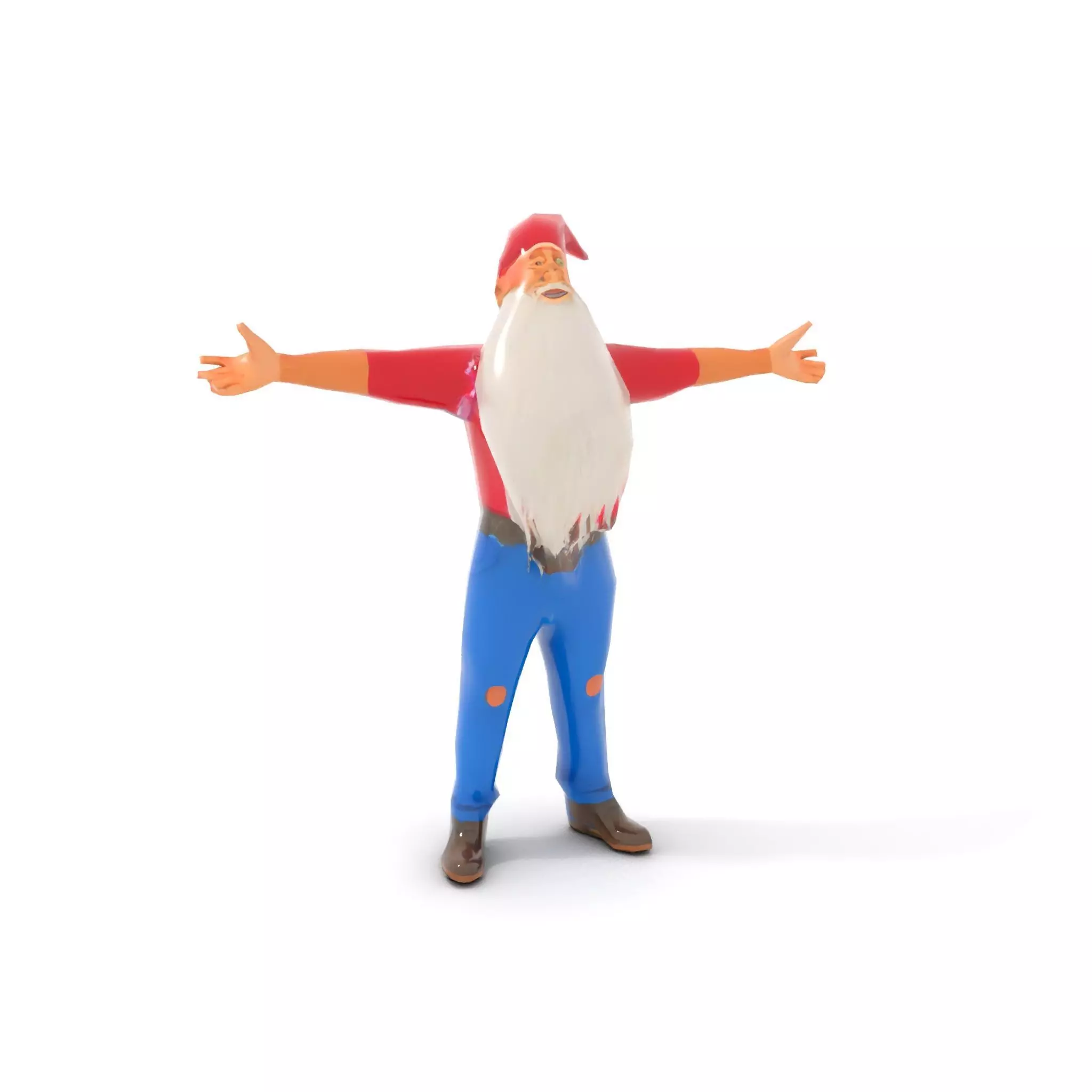 Bearded Gnome Character Model Pack Low-poly 3D model_7