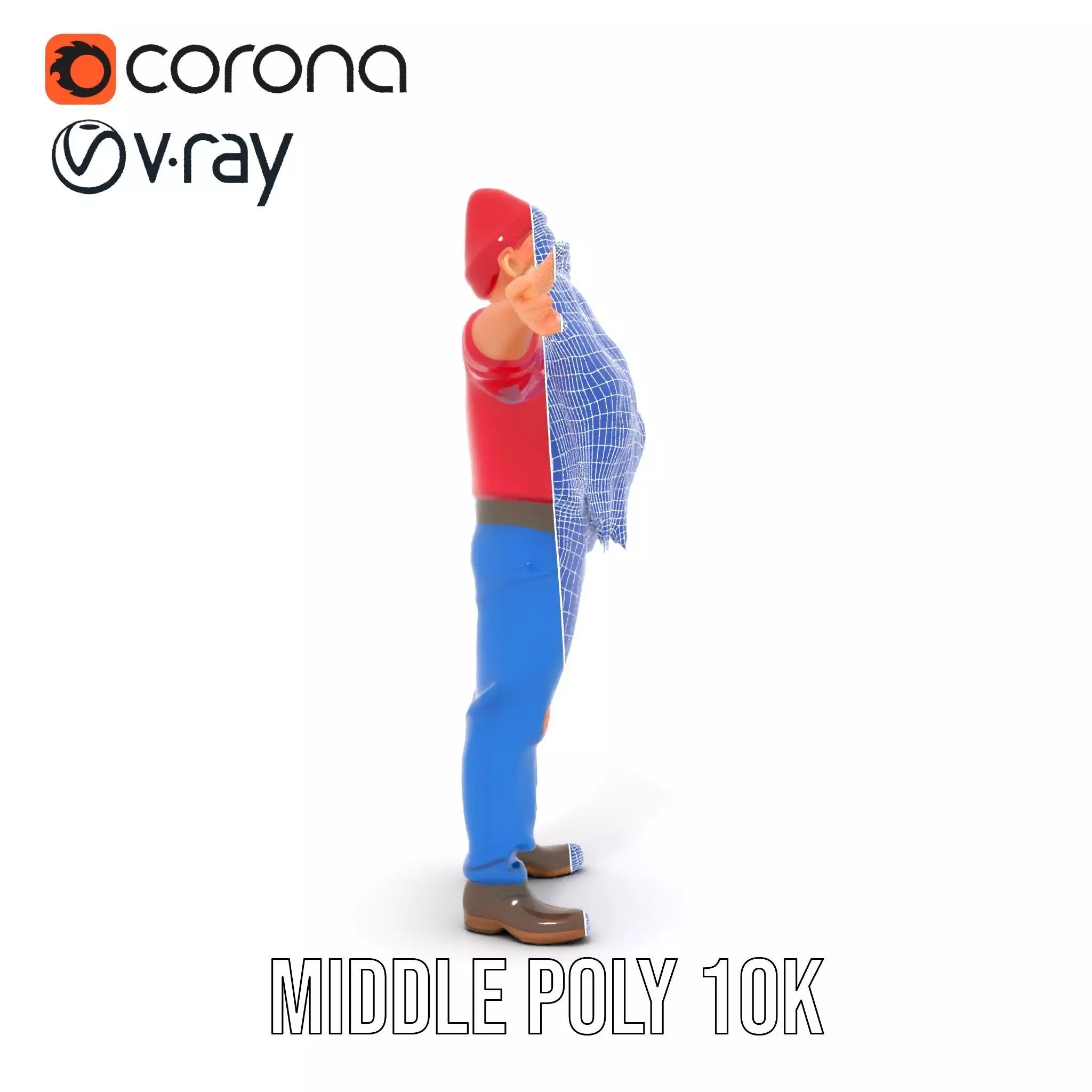 Bearded Gnome Character Model Pack Low-poly 3D model_29