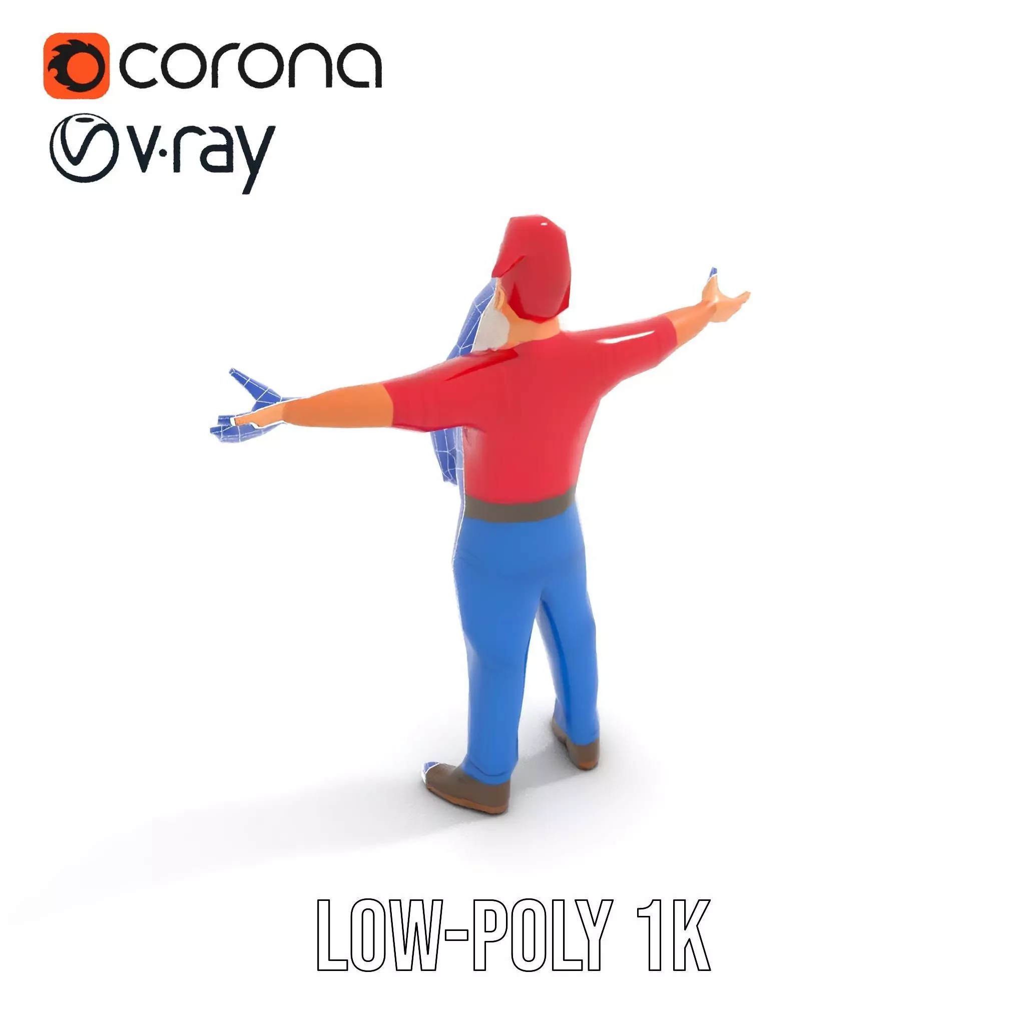 Bearded Gnome Character Model Pack Low-poly 3D model_30