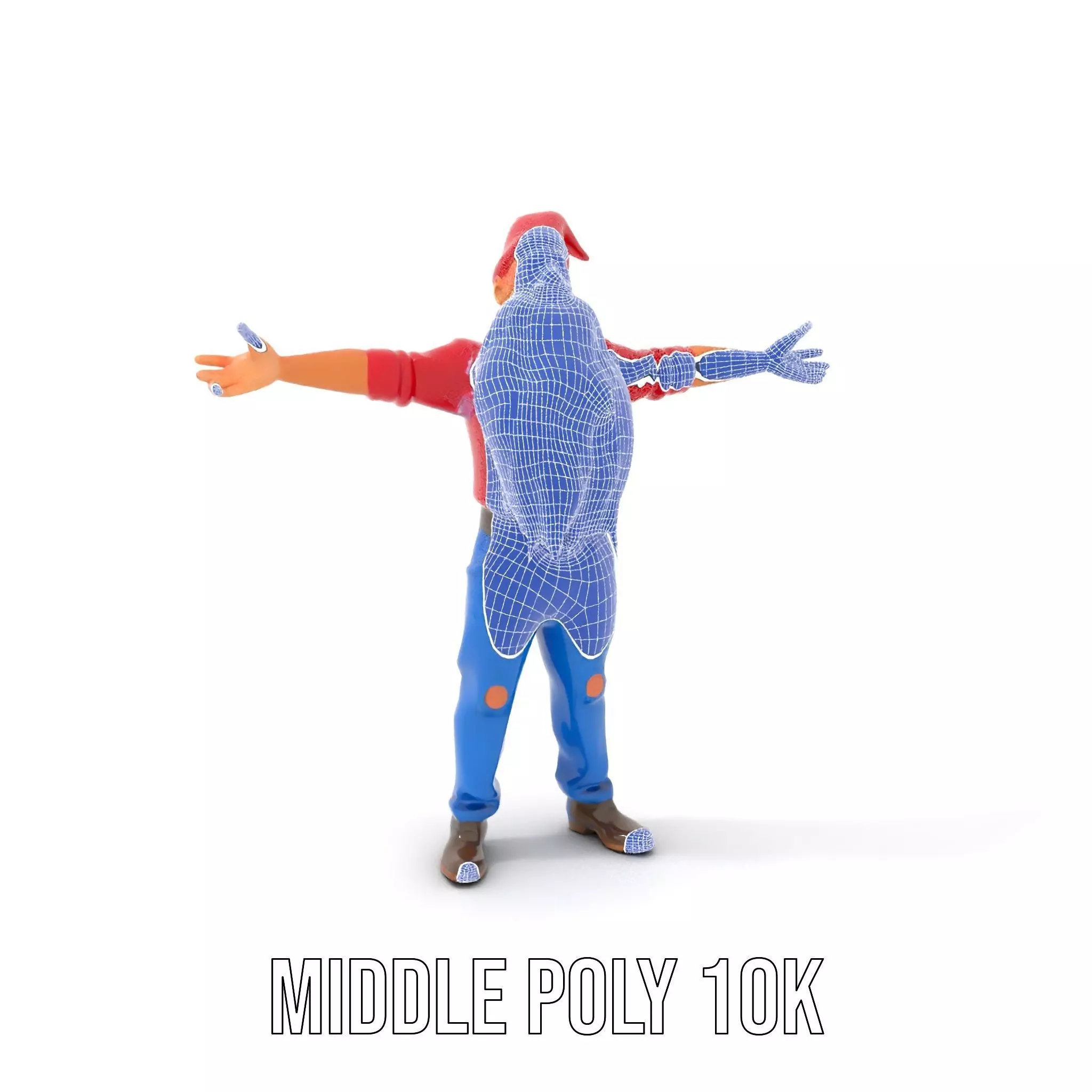 Bearded Gnome Character Model Pack Low-poly 3D model_6