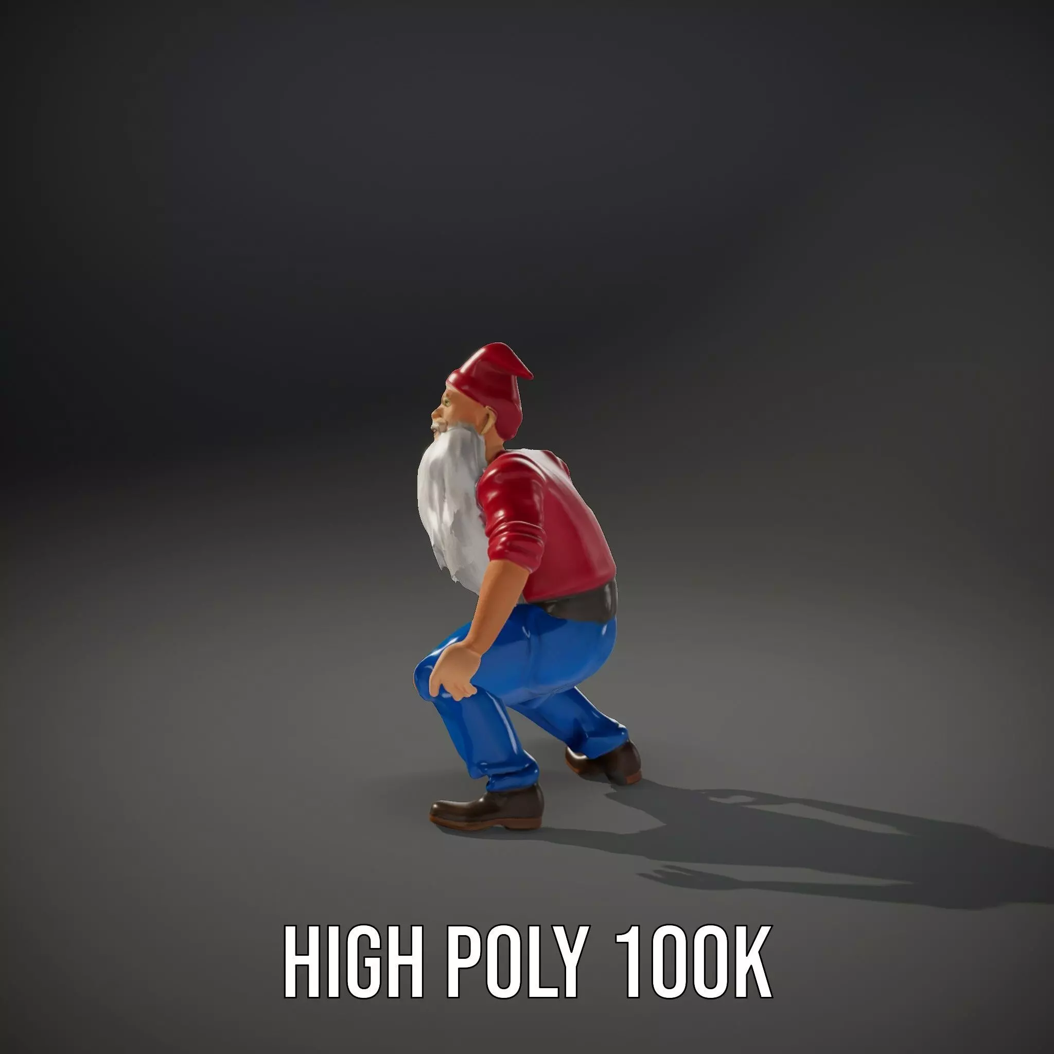 Bearded Gnome Character Model Pack Low-poly 3D model_25