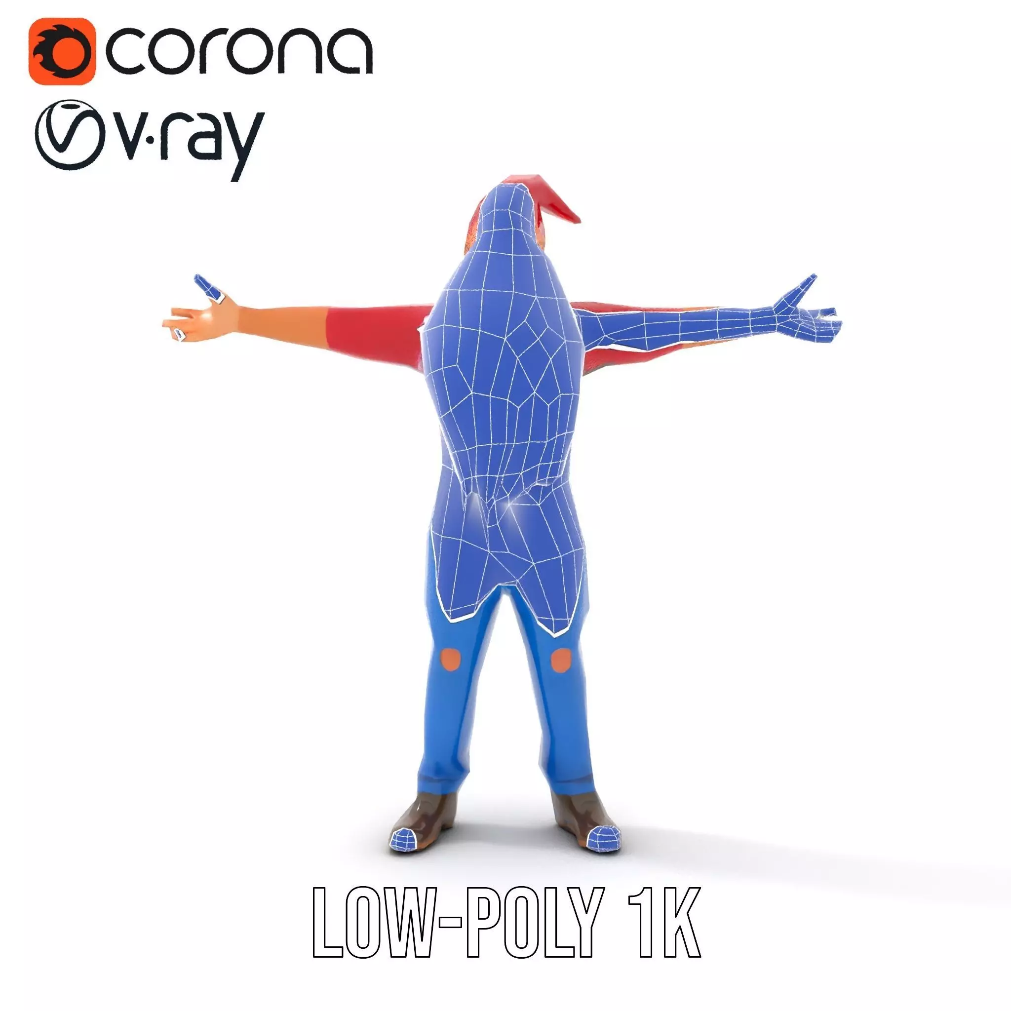 Bearded Gnome Character Model Pack Low-poly 3D model_27