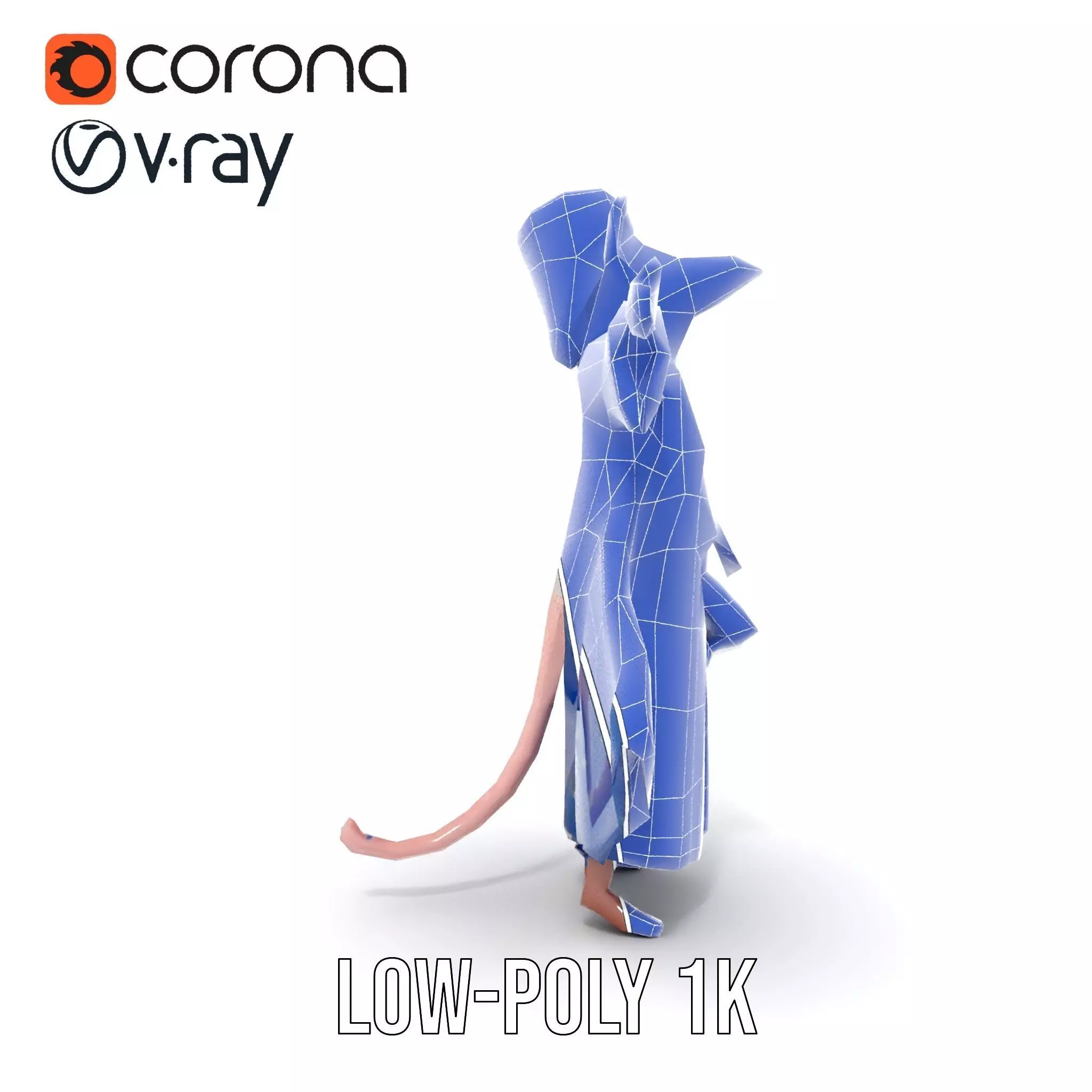 Wizard Mouse Character Model Pack Low-poly 3D model_30