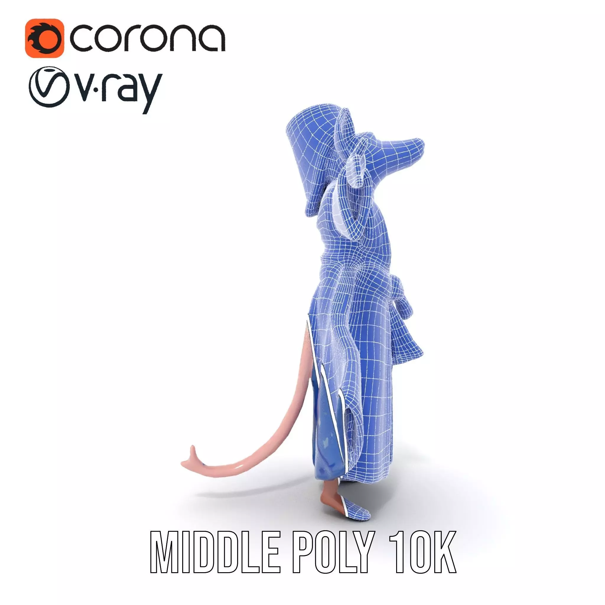 Wizard Mouse Character Model Pack Low-poly 3D model_26