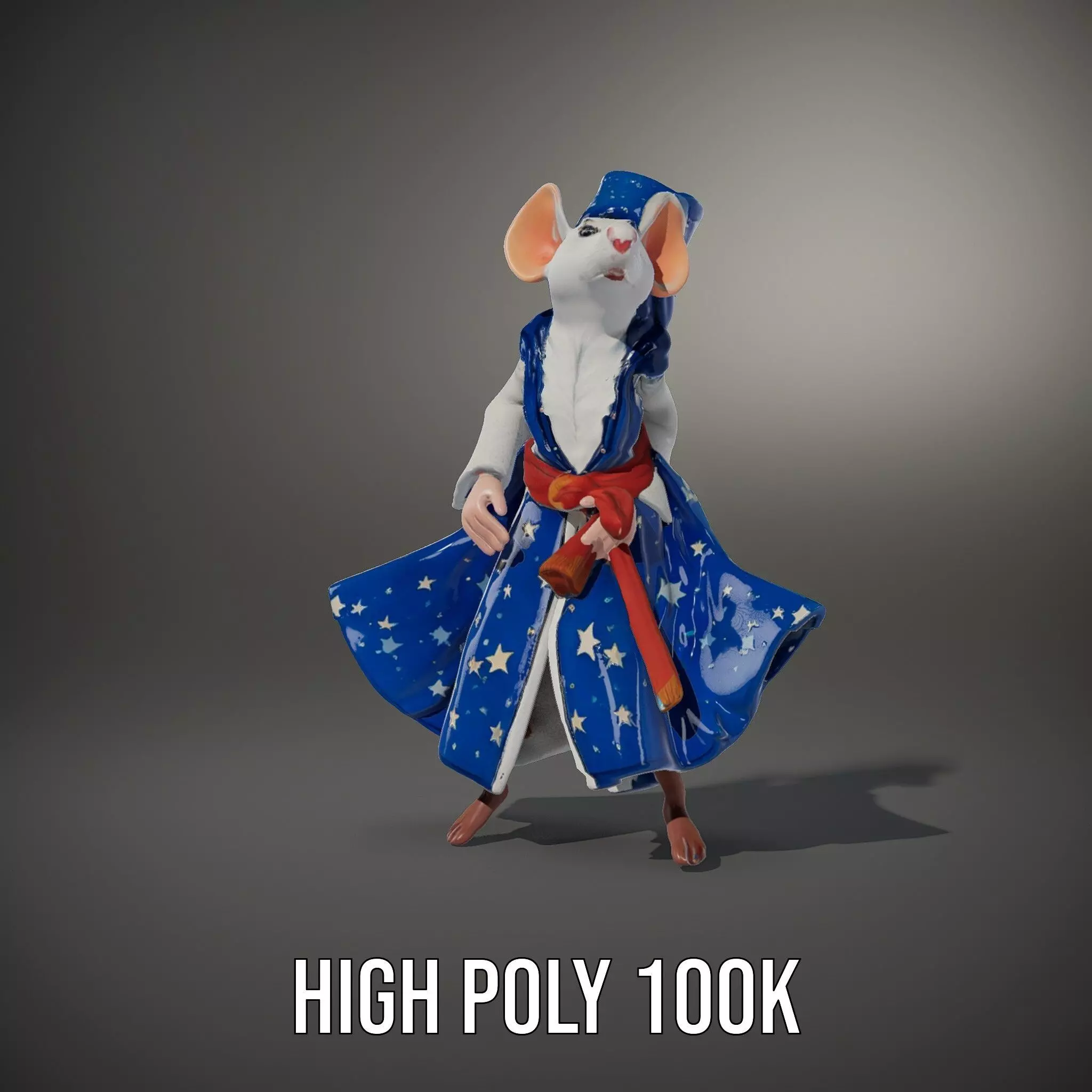 Wizard Mouse Character Model Pack Low-poly 3D model_28