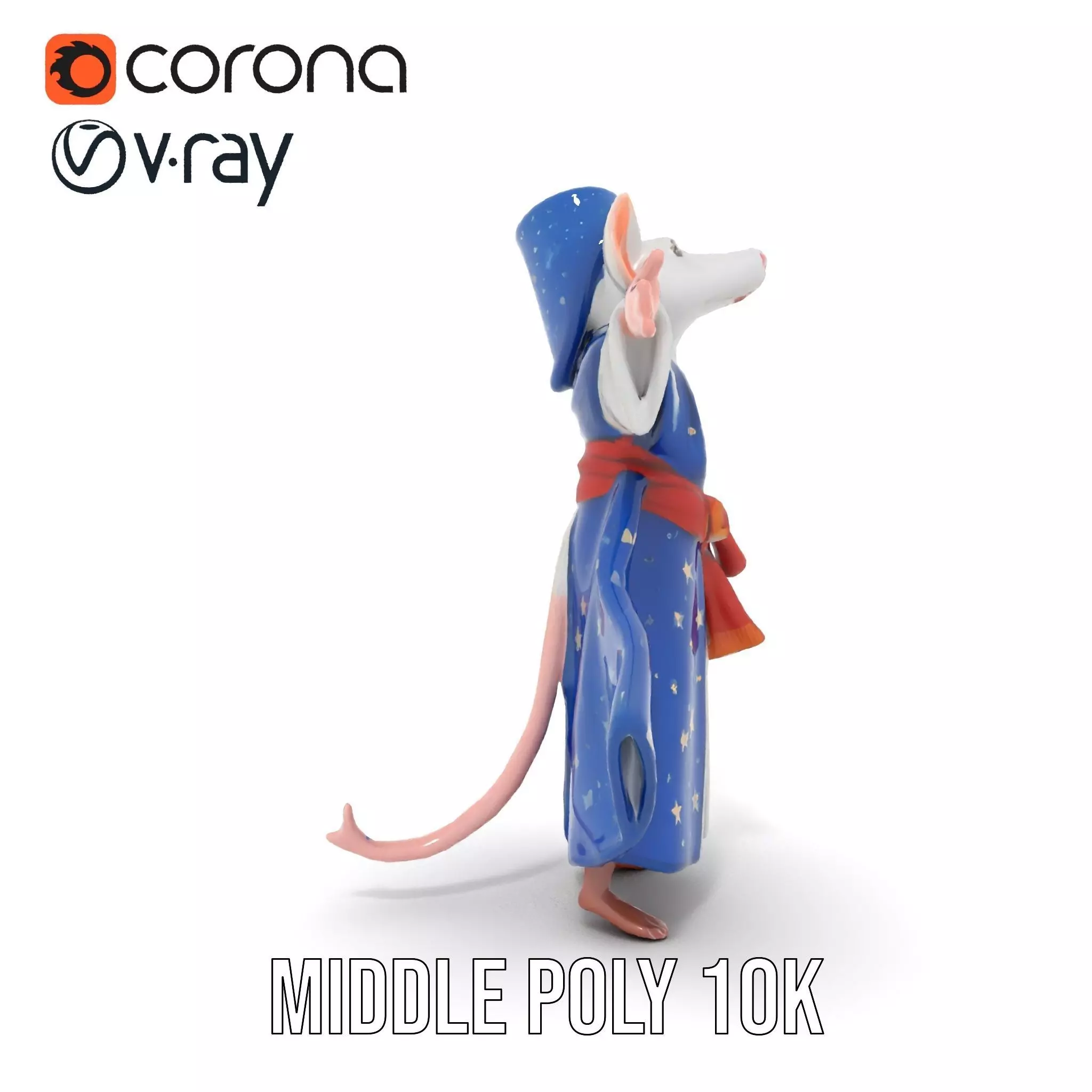 Wizard Mouse Character Model Pack Low-poly 3D model_15