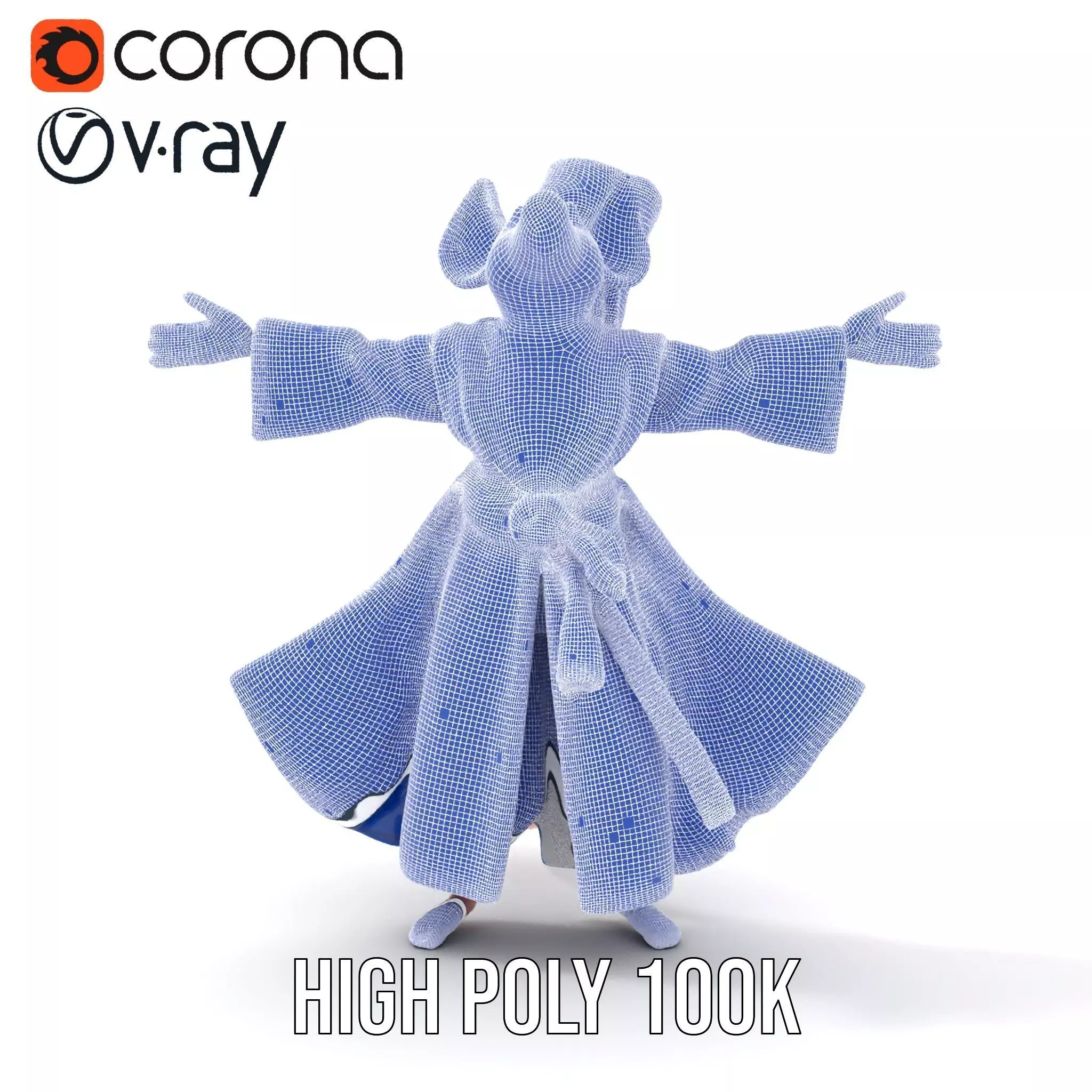 Wizard Mouse Character Model Pack Low-poly 3D model_32