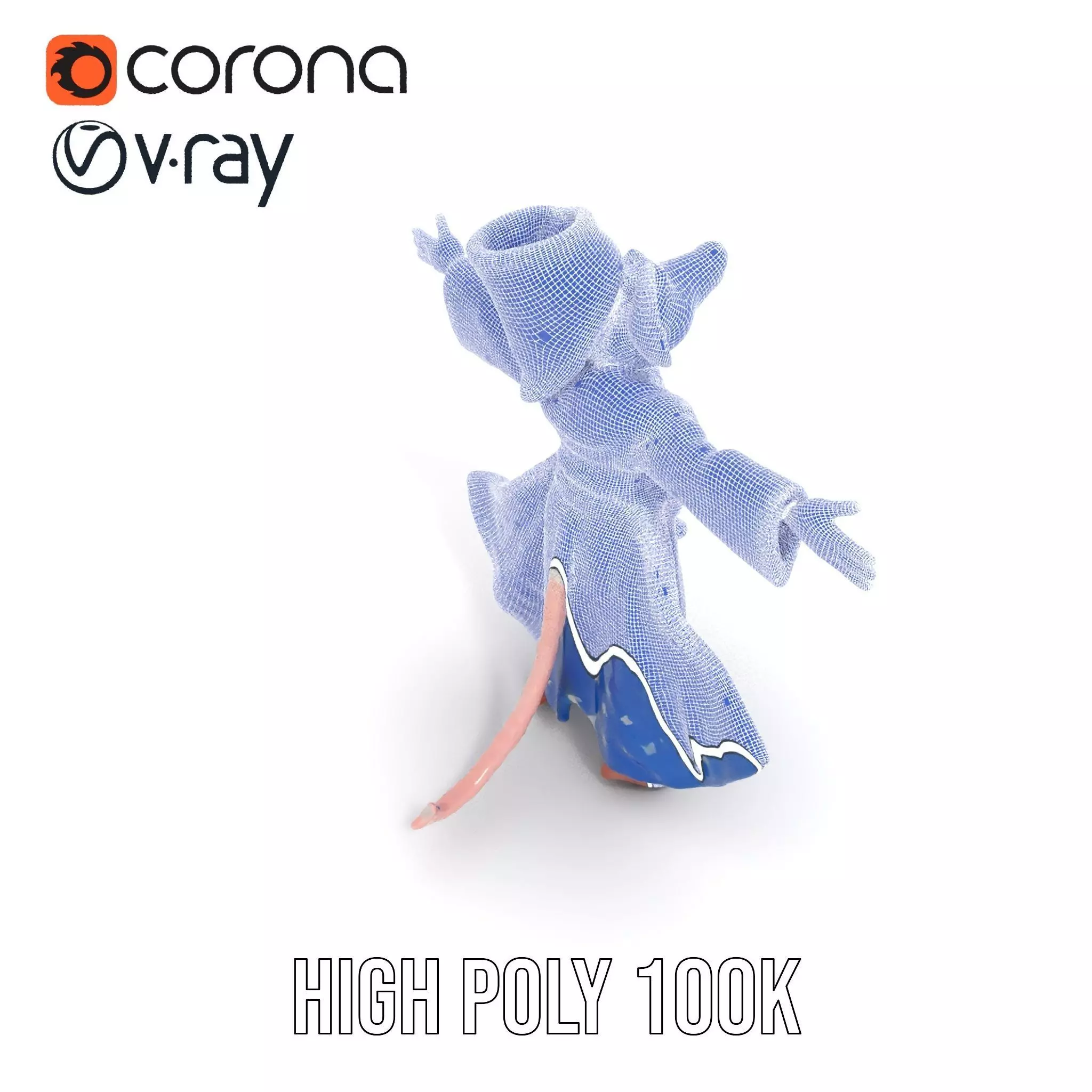 Wizard Mouse Character Model Pack Low-poly 3D model_33