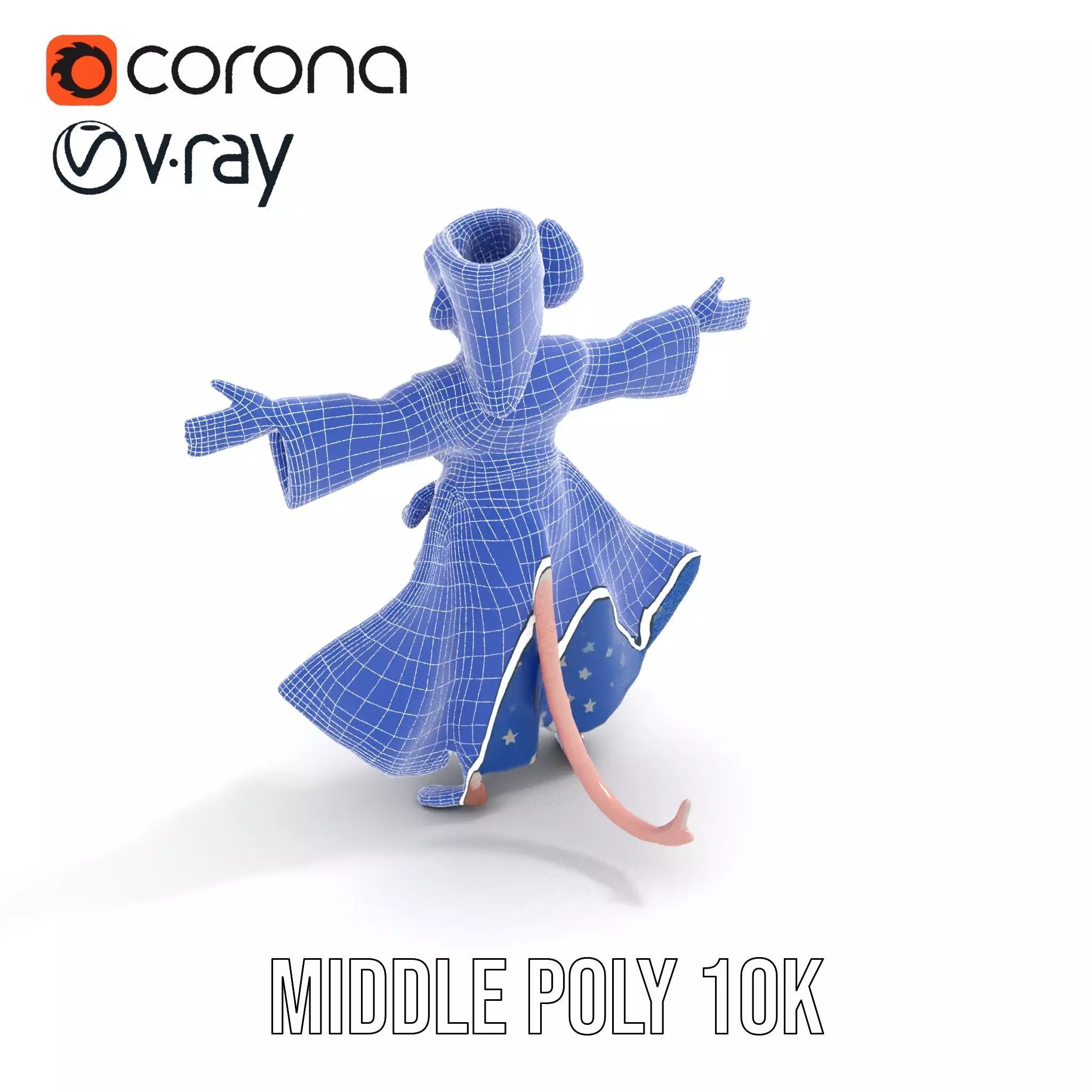 Wizard Mouse Character Model Pack Low-poly 3D model_29