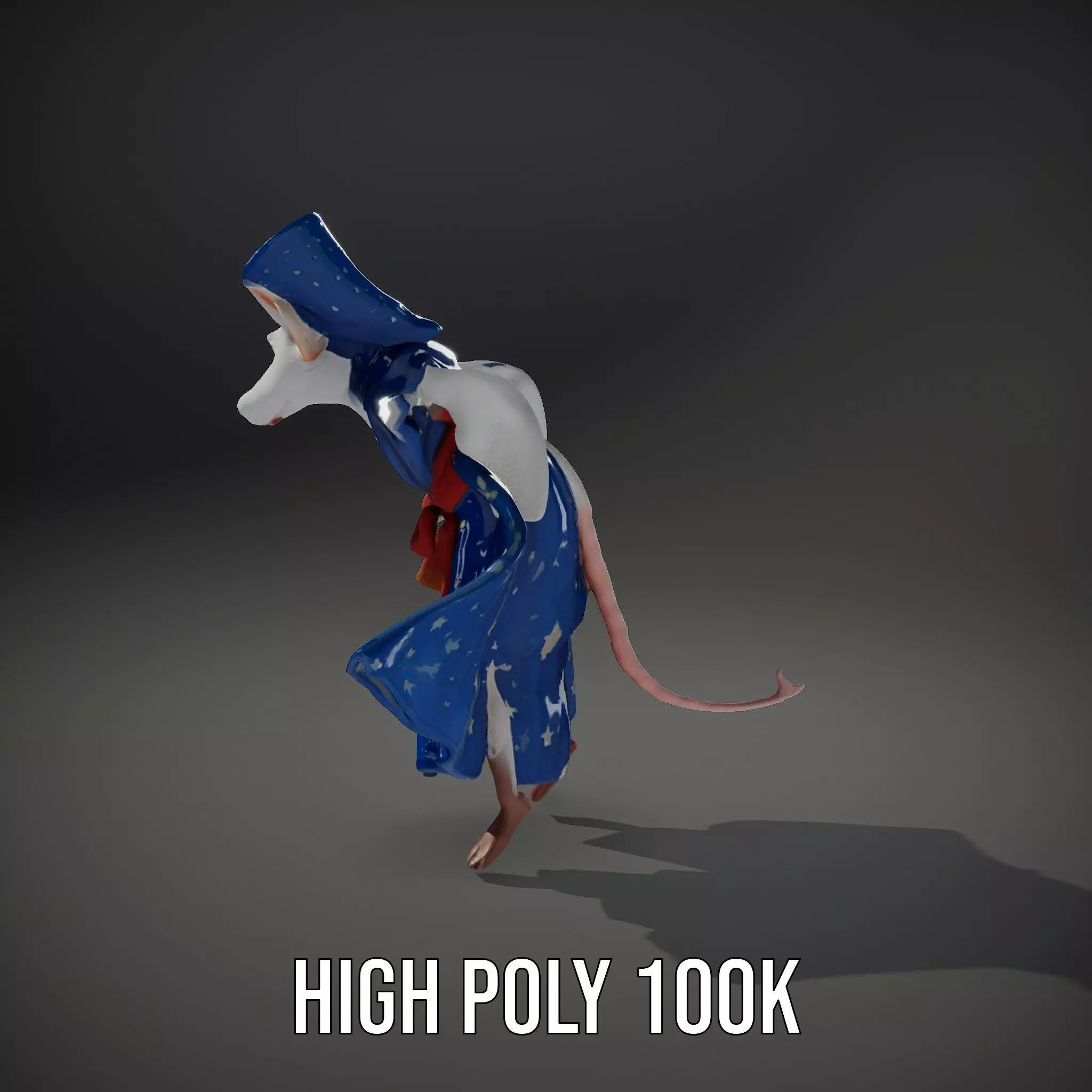 Wizard Mouse Character Model Pack Low-poly 3D model_34