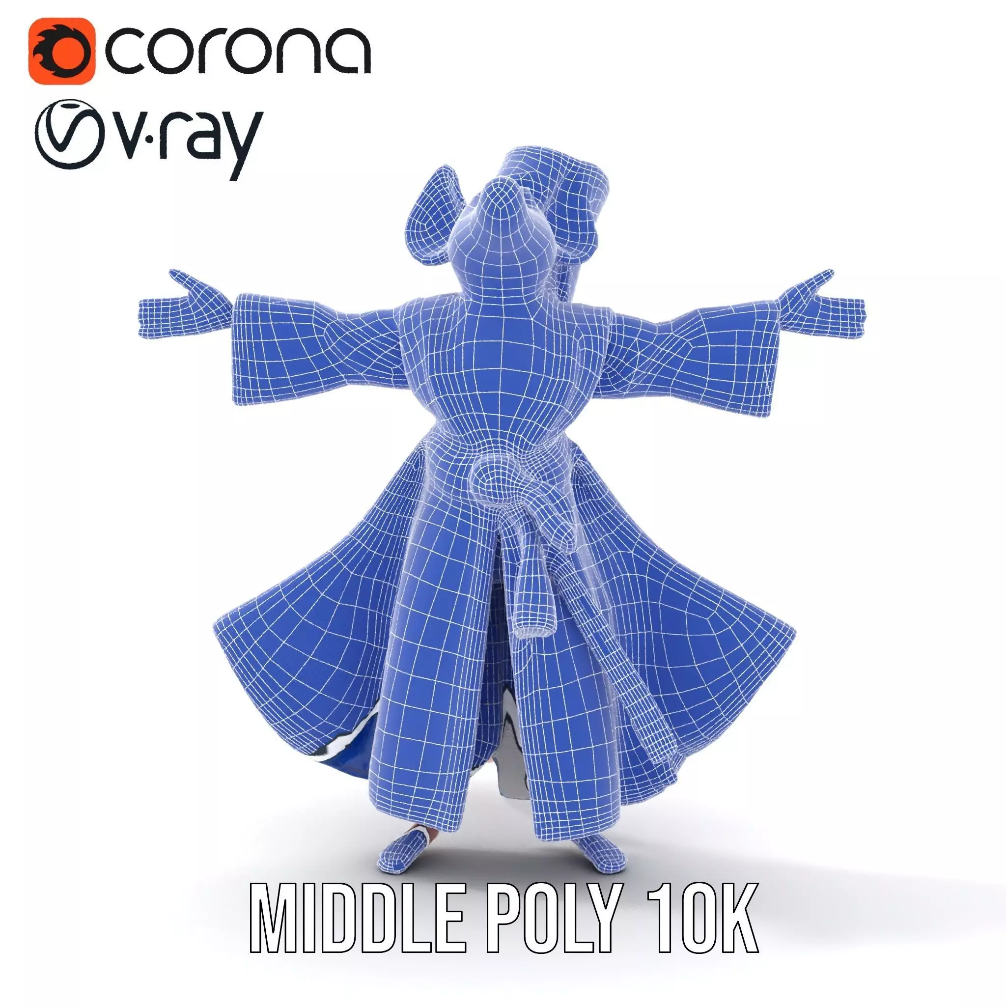 Wizard Mouse Character Model Pack Low-poly 3D model_23