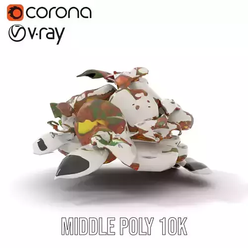 Colorful Grain Salad Bowl Model Pack Low-poly 3D model 6