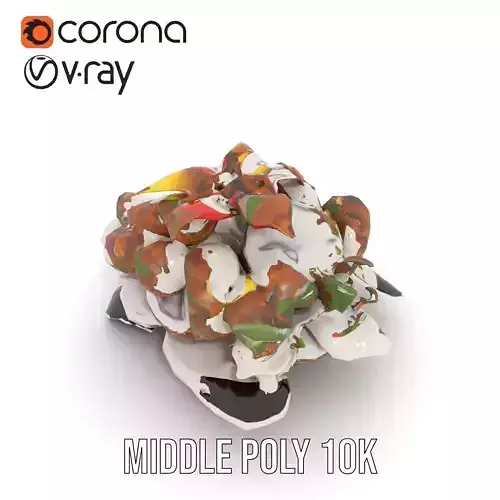 Colorful Grain Salad Bowl Model Pack Low-poly 3D model 5