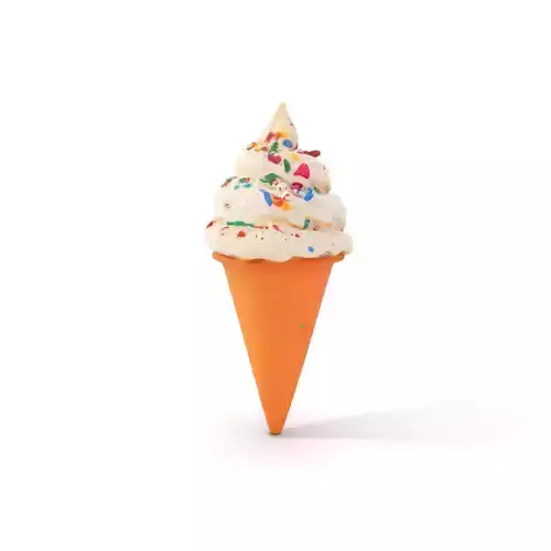 Ice Cream Cone with Sprinkles Model Pack