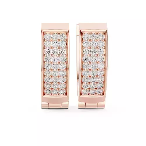 Round Cut Diamond Earring 3DM STL Video