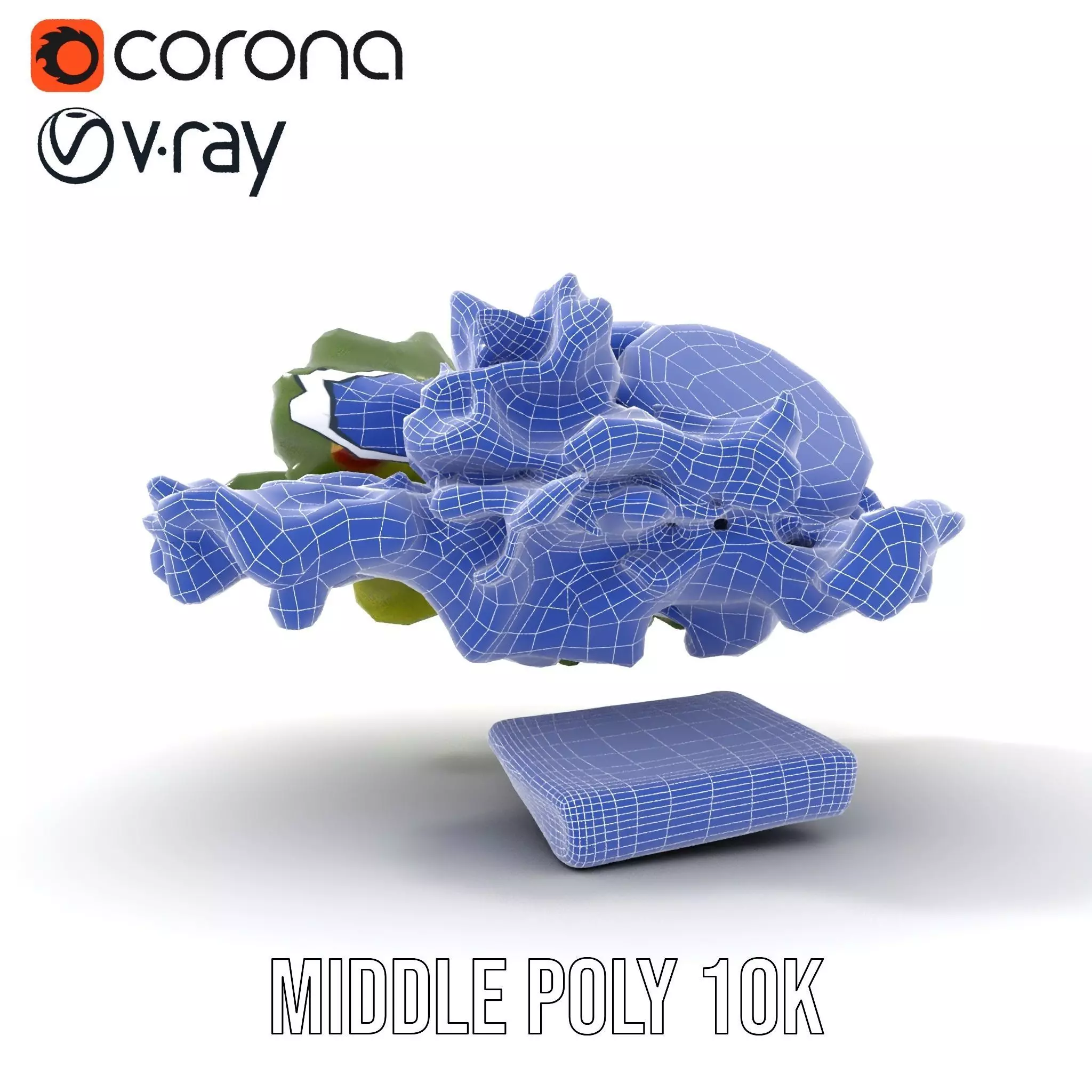 Fresh Salad with Apple Slices and Cheese model pack Low-poly 3D model_24