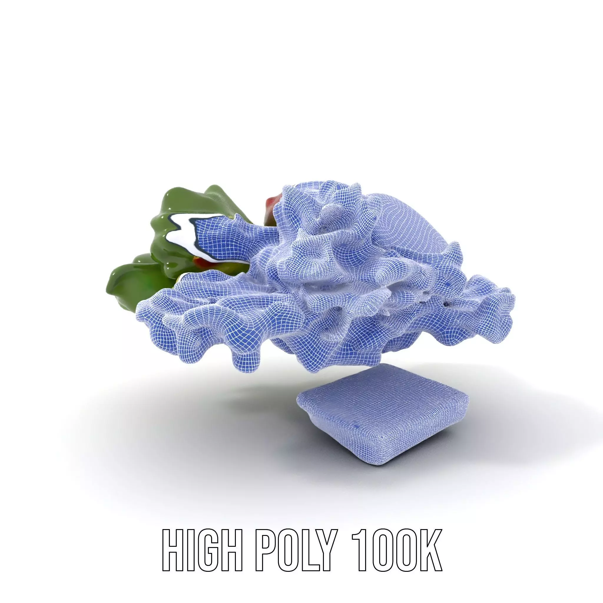 Fresh Salad with Apple Slices and Cheese model pack Low-poly 3D model_4