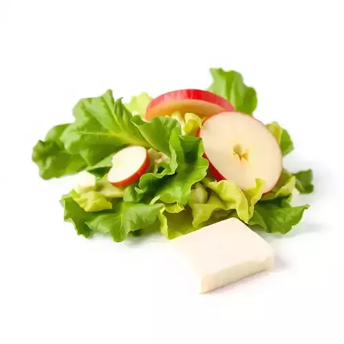 Fresh Salad with Apple Slices and Cheese model pack Low-poly 3D model 2