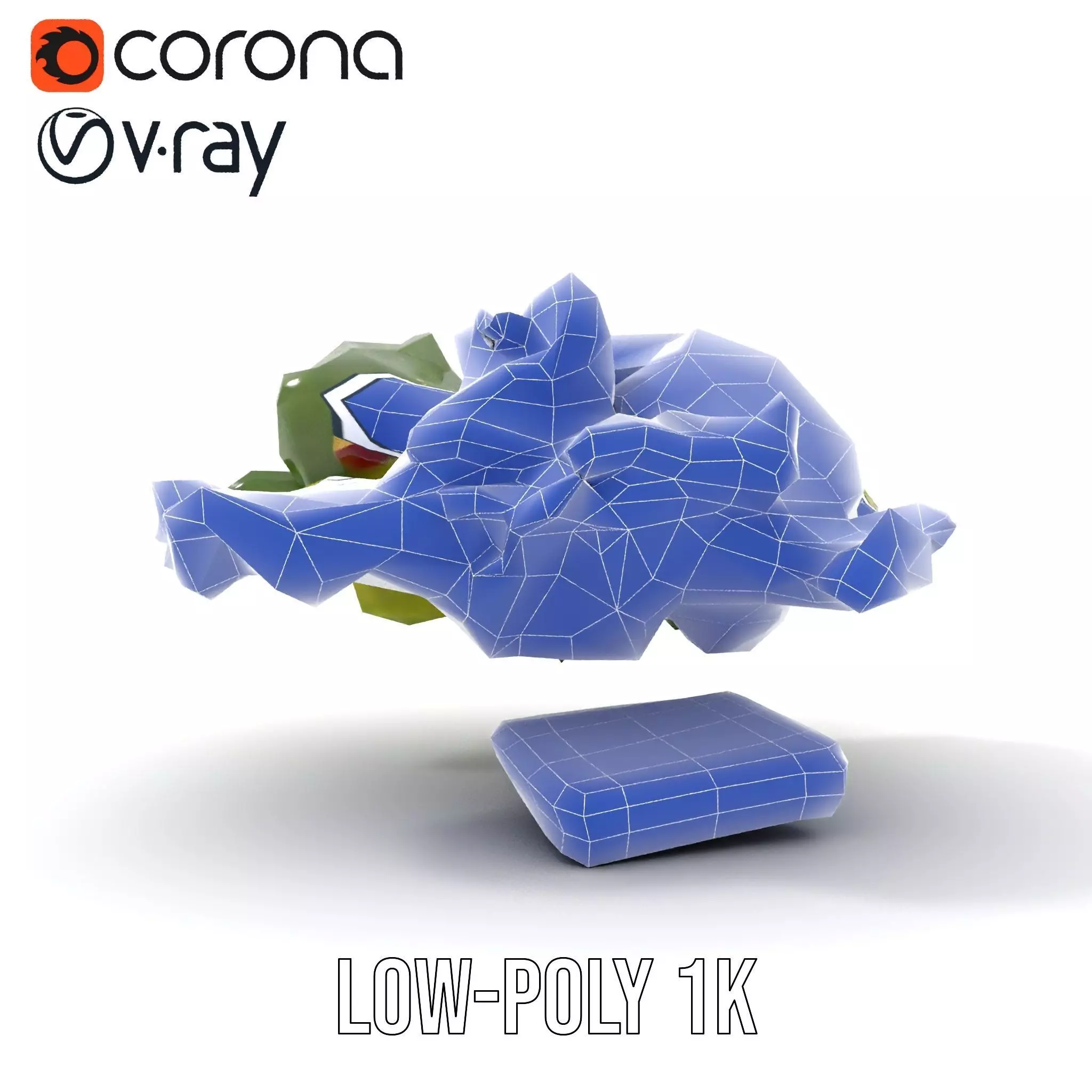 Fresh Salad with Apple Slices and Cheese model pack Low-poly 3D model_28