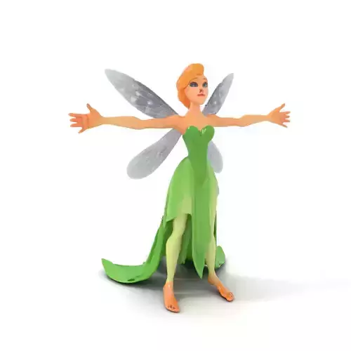 Fairy Character Model Pack with Detailed Wings and Dress Low-poly 3D model