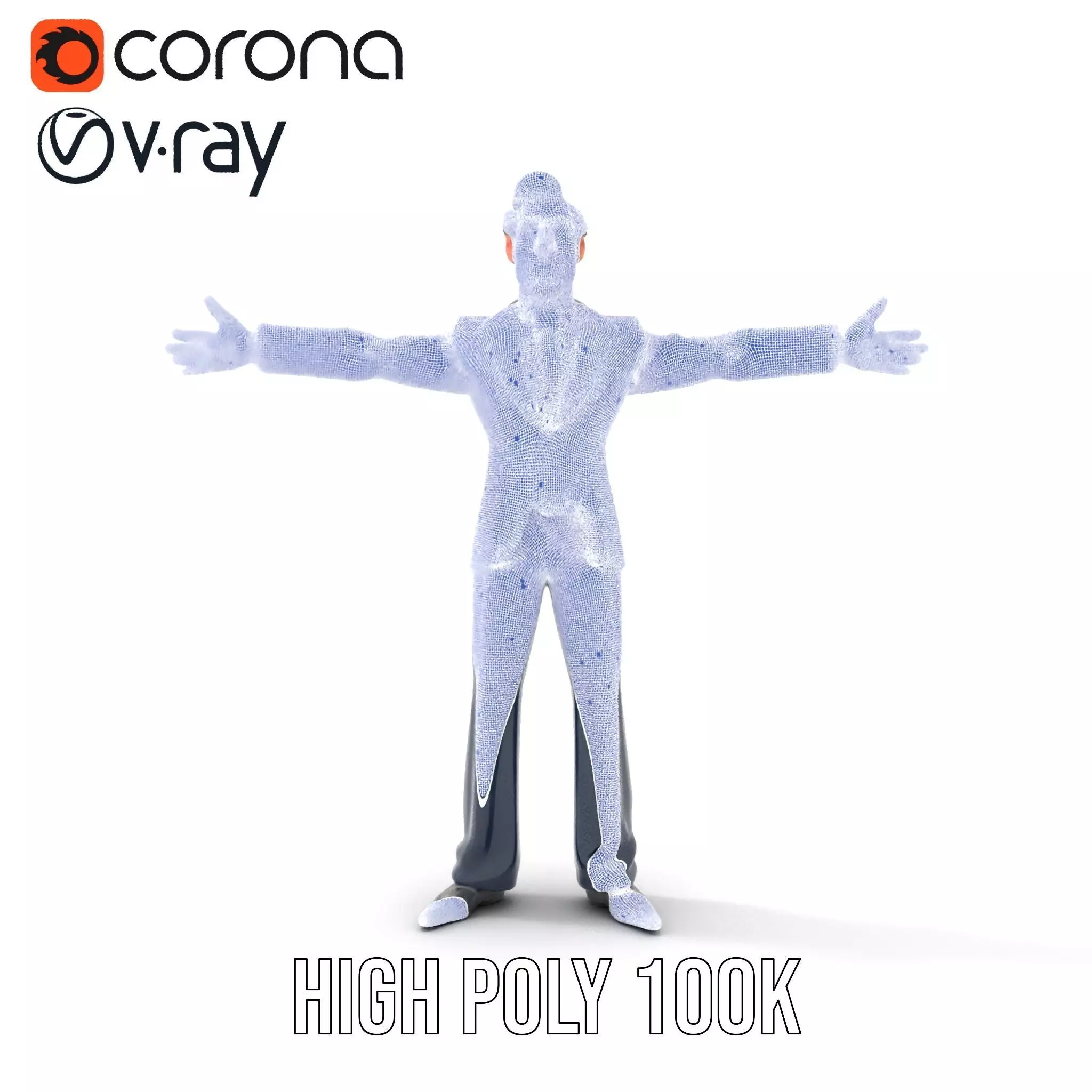 Cartoon Businessman Character in Suit Model Pack Low-poly 3D model_23