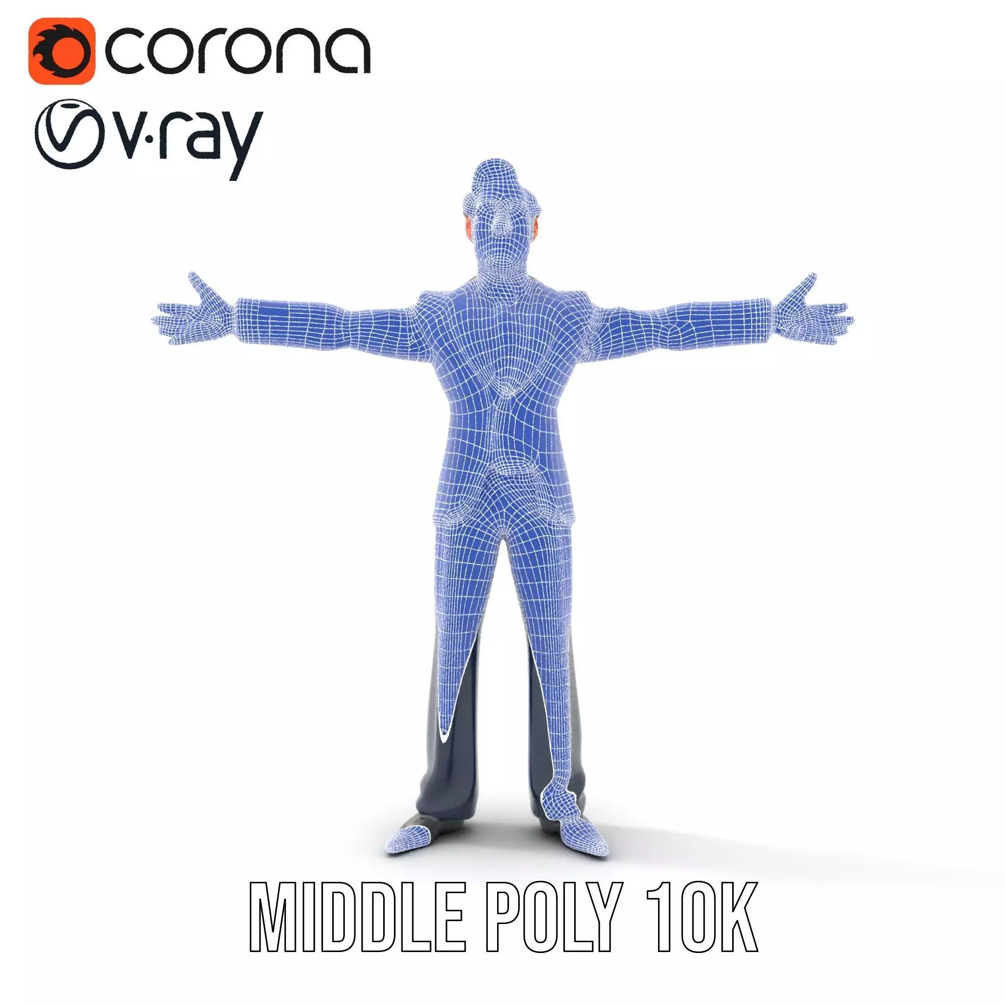 Cartoon Businessman Character in Suit Model Pack Low-poly 3D model_24