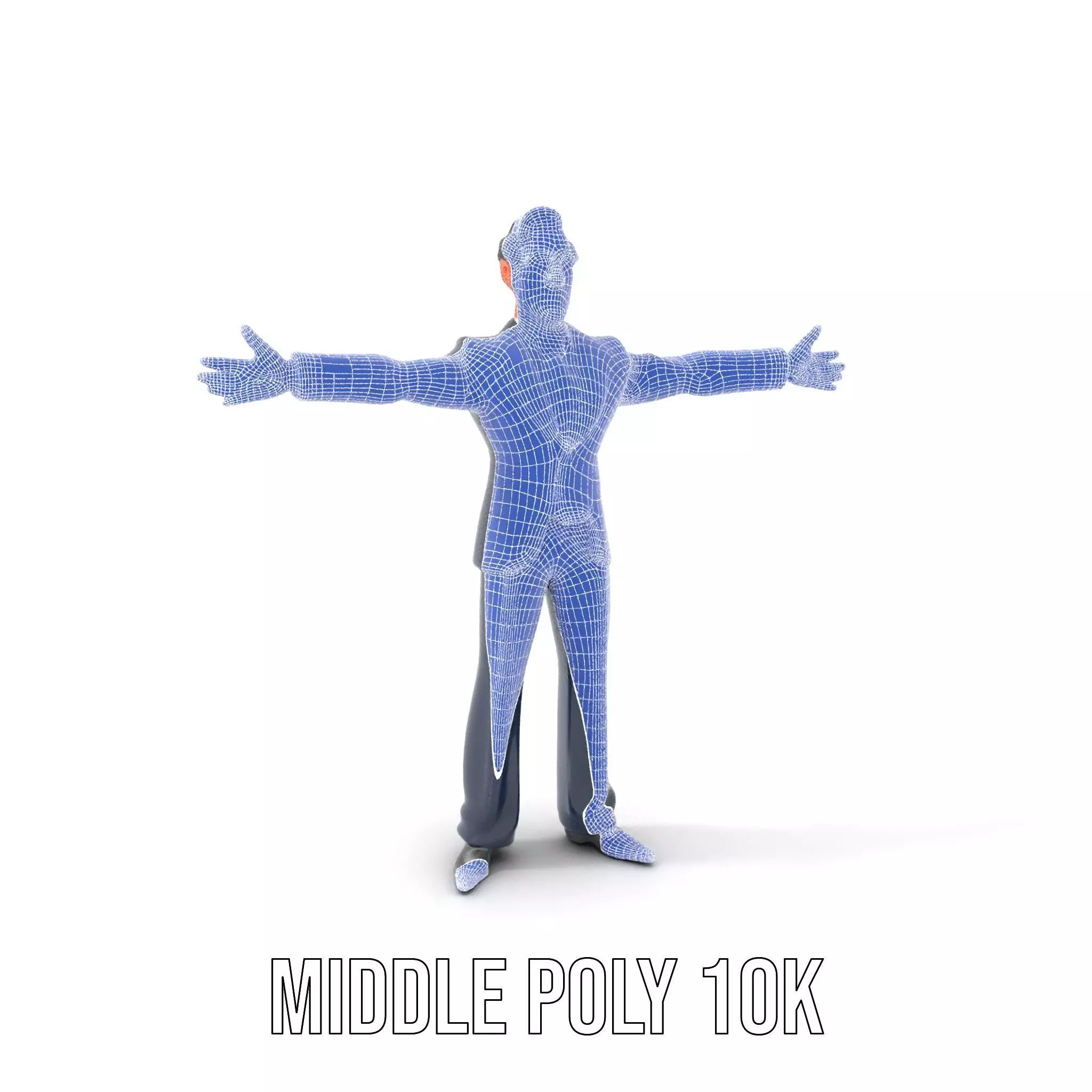 Cartoon Businessman Character in Suit Model Pack Low-poly 3D model_21