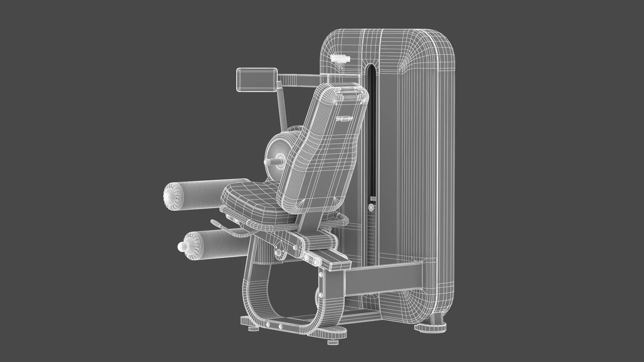 Technogym Selectorized Artis Leg Curl 3D model_8
