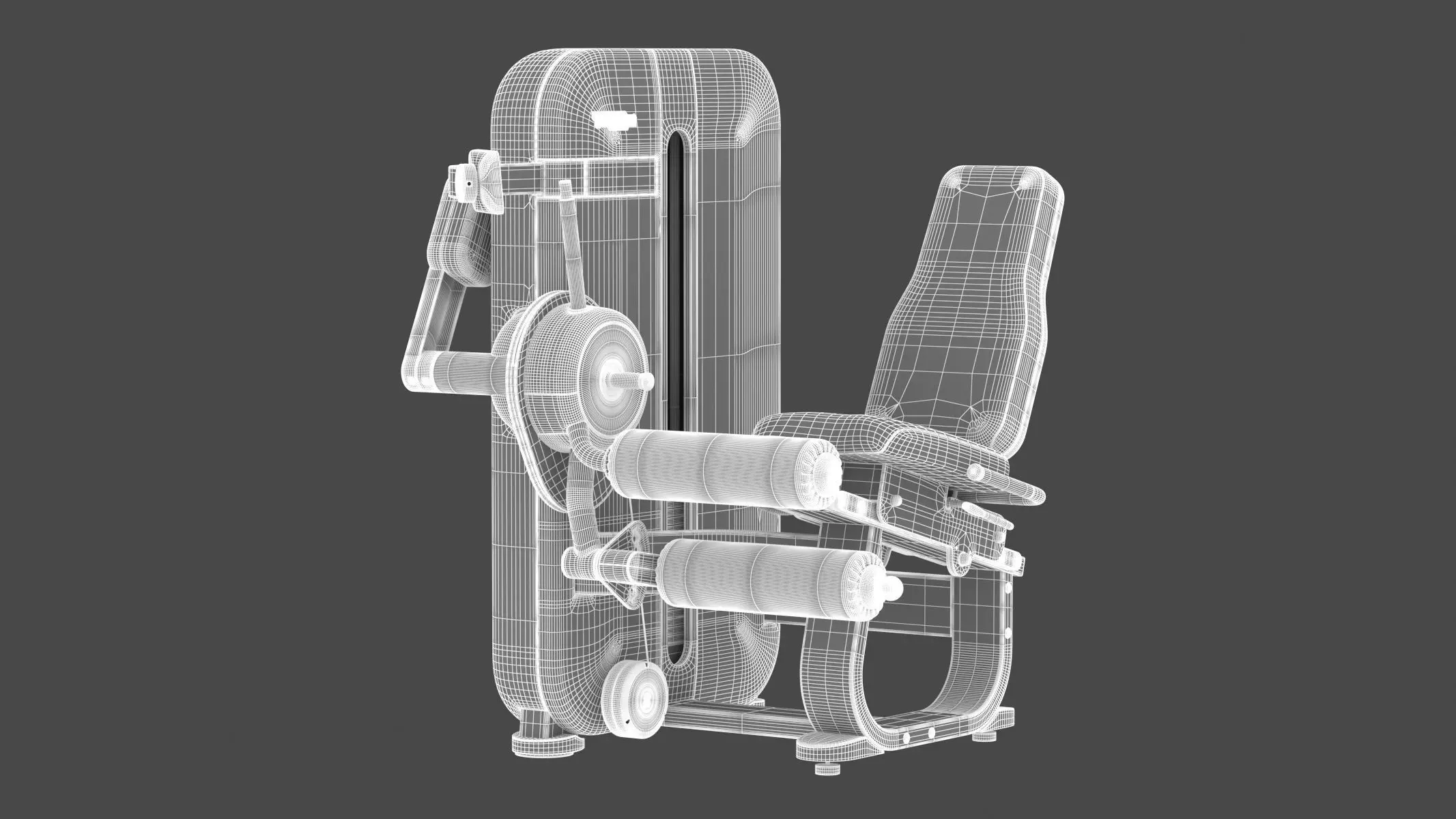 Technogym Selectorized Artis Leg Curl 3D model_2
