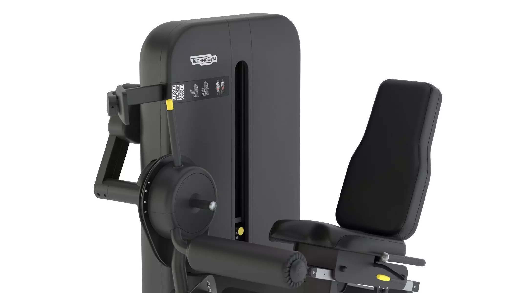 Technogym Selectorized Artis Leg Curl 3D model_15