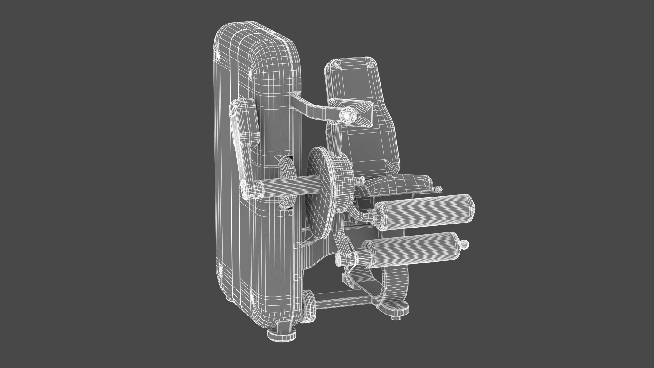 Technogym Selectorized Artis Leg Curl 3D model_9
