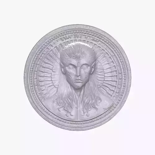 Anunaki 5 basrelief for 3D printing