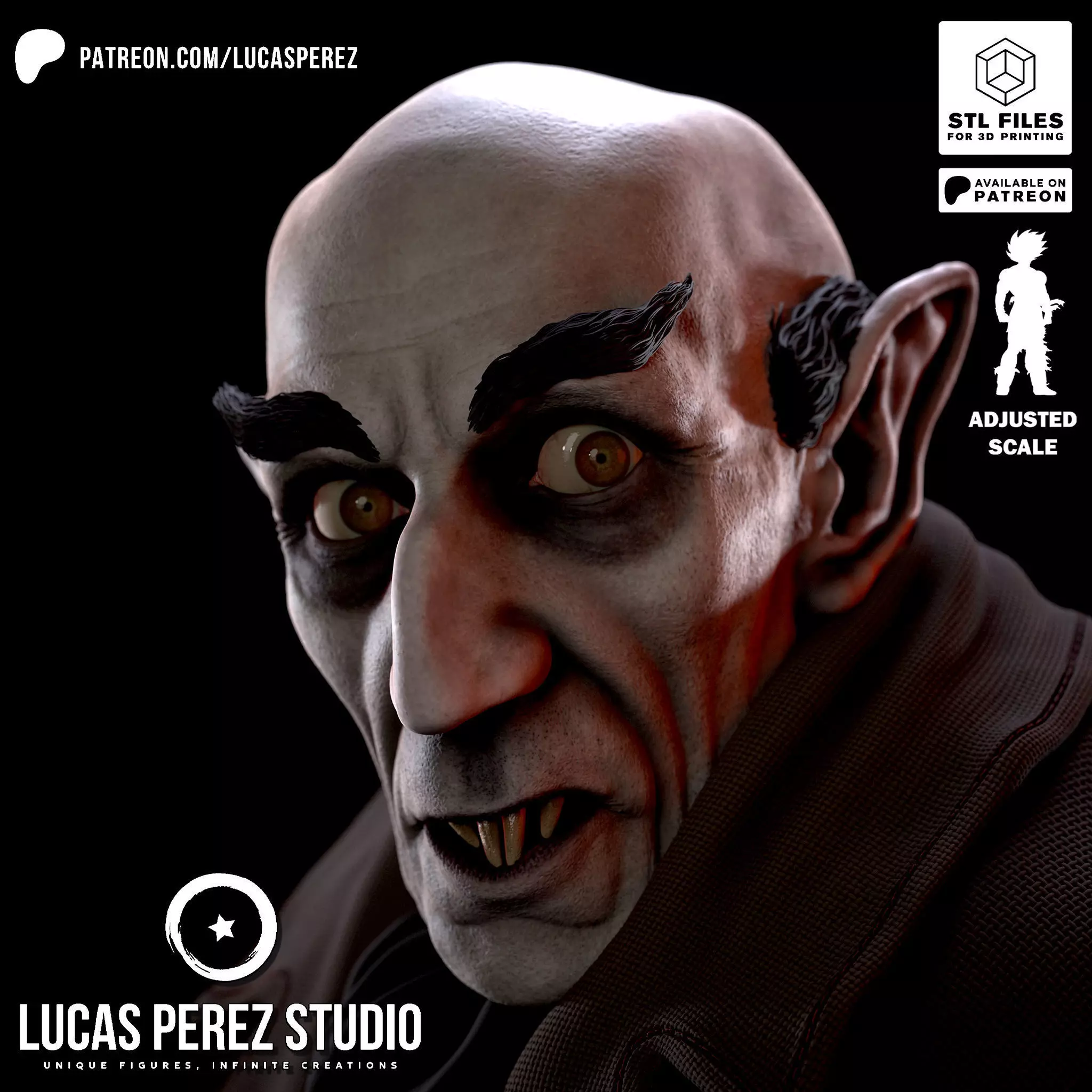 NOSFERATU BUST 3D print model