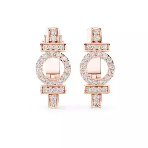 Round Cut Diamond Earring 3DM STL Video