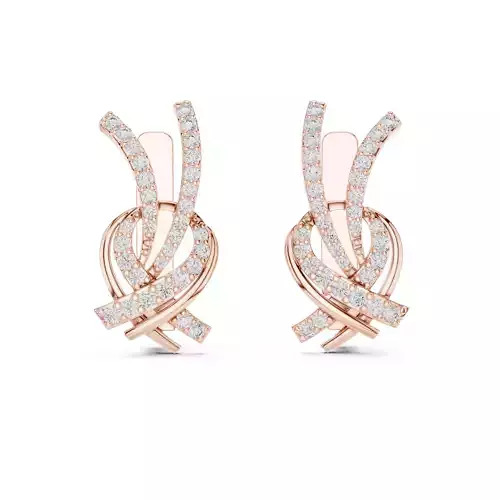 Round Cut Diamond Symbol Earring 3DM STL Video