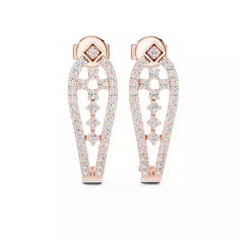 Round Diamond Lever Back Earring 3DM STL Video