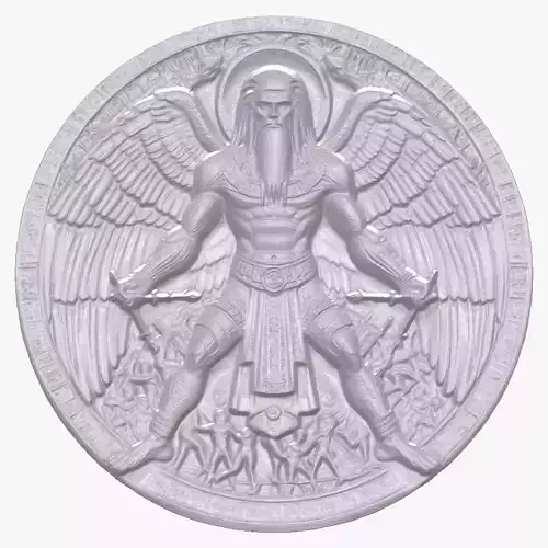 Anunaki 7 basrelief for 3D printing