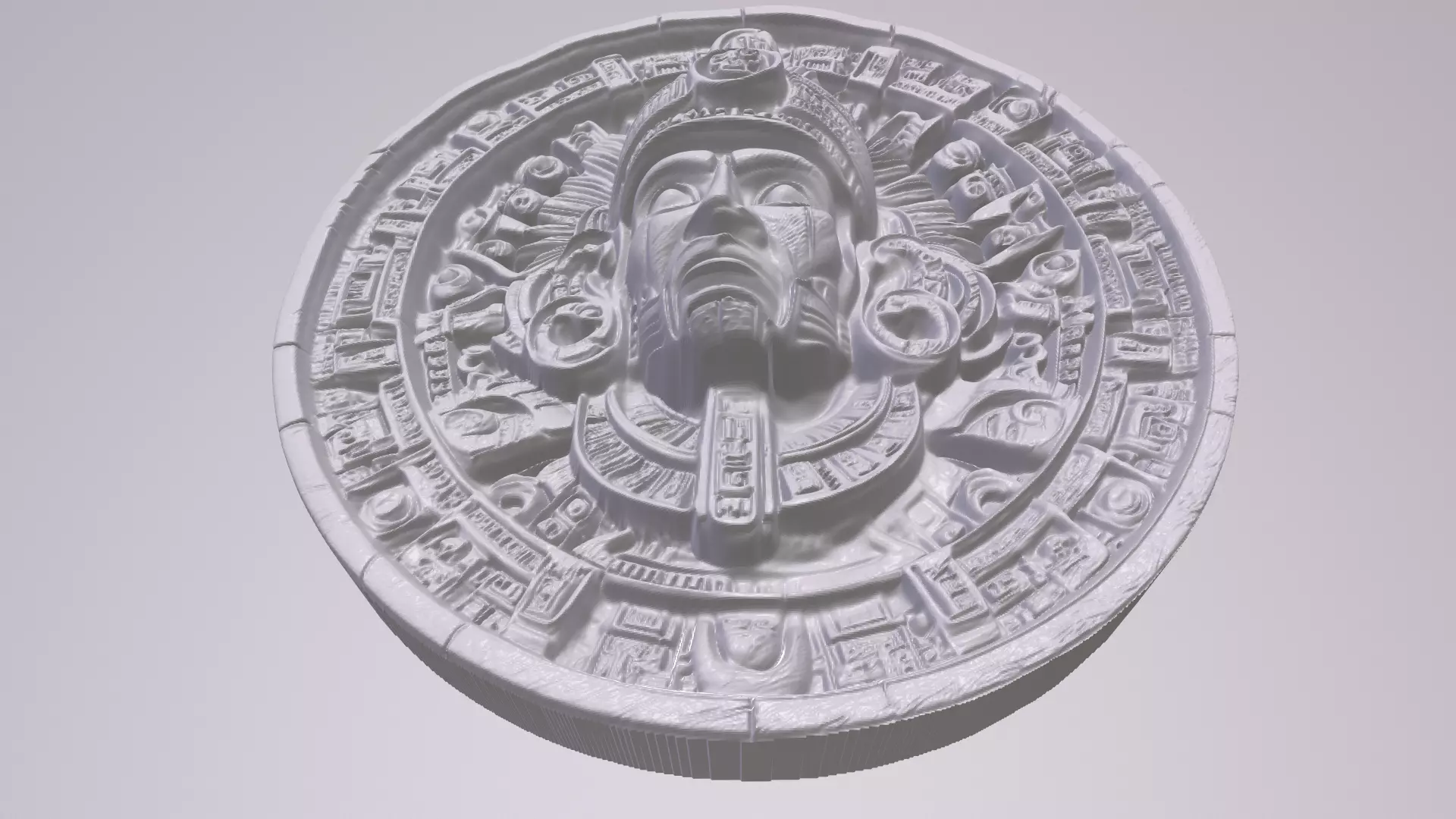 Aztec Warrior 6 basrelief for 3D printing 3D print model_2